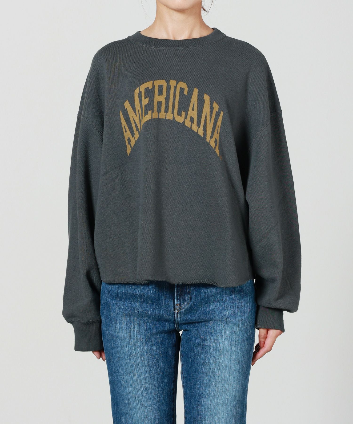 AMERICANA(アメリカーナ)】 クロップドカットオフスウェット｜PARIGOT