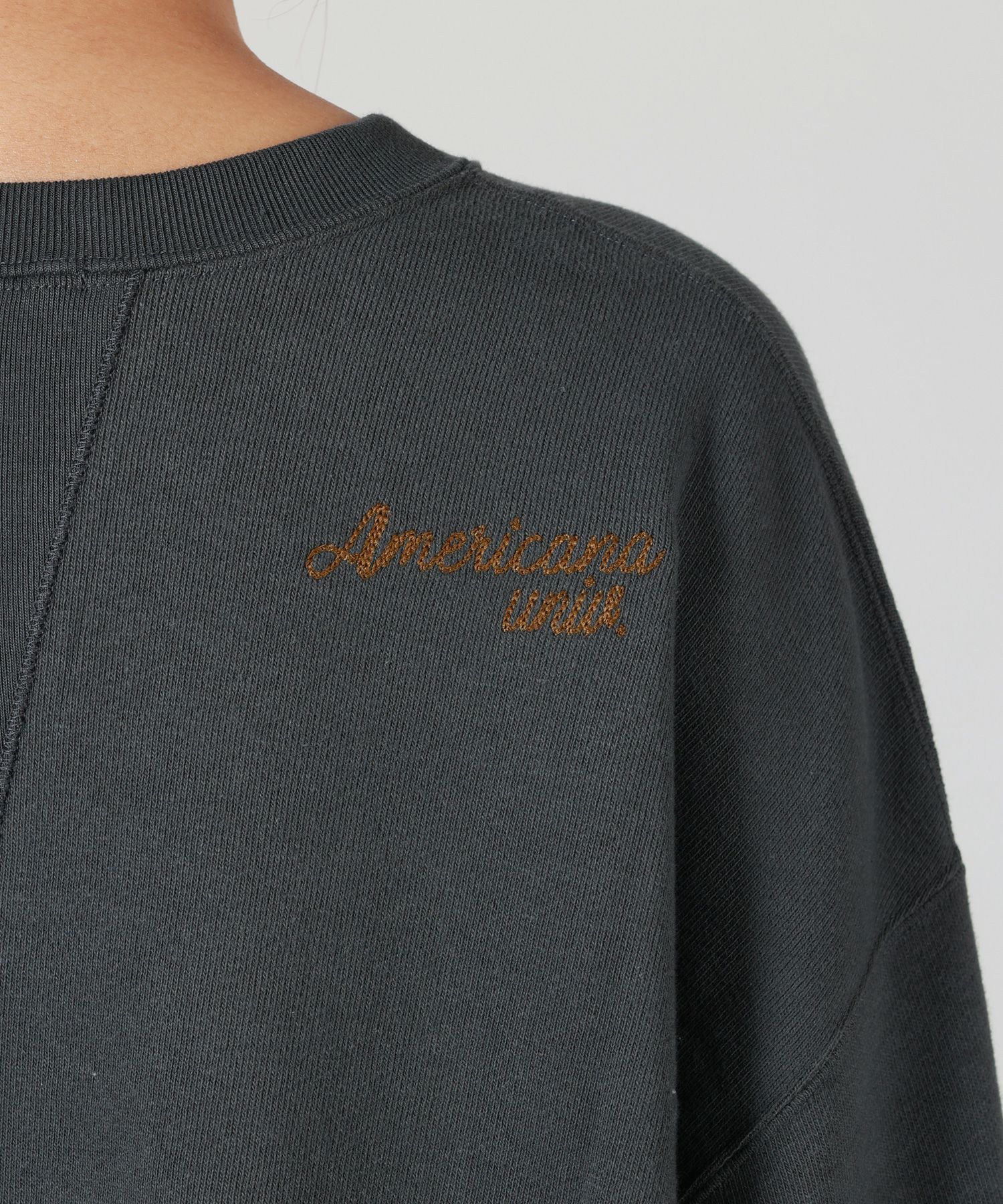 完売新品未使用Americanaアメリカーナダークグレー バルーンスリーブ AMERICANA/アメリカーナ】 WIDE FULLZIP HOODIE（パーカー）｜L