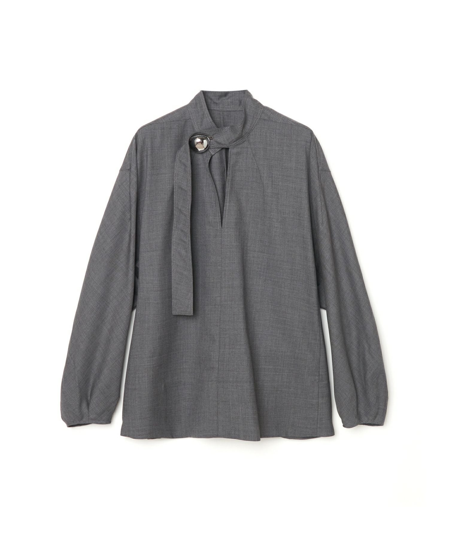 HARUNOBUMURATA(ハルノブムラタ)】 HEPBURN-WOOL SHIRT BUTTON TOP