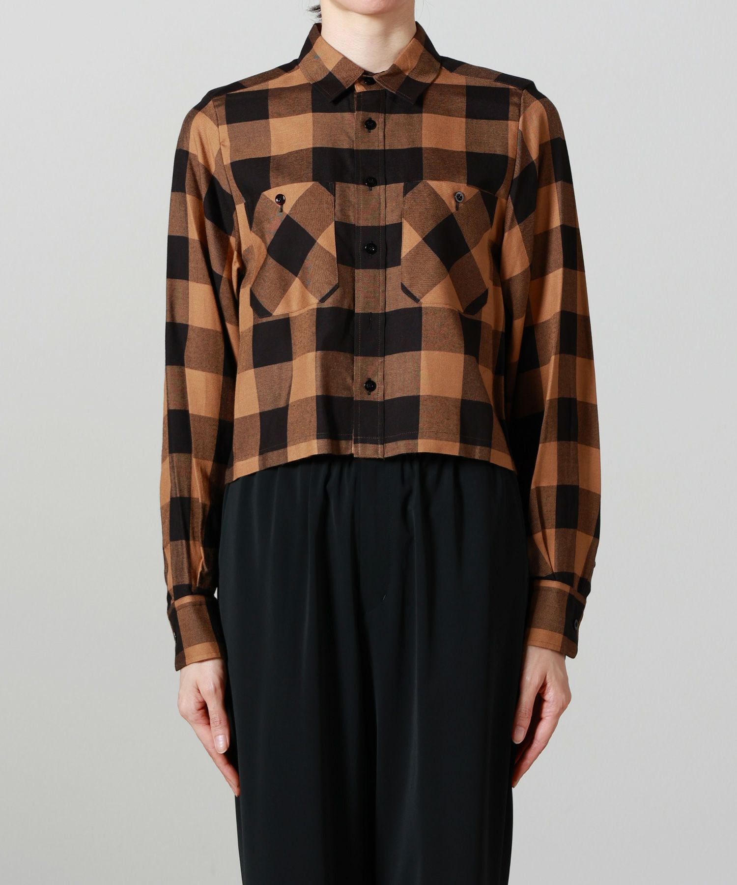 HYKE(ハイク)】 RAYON PLAID SHIRT｜PARIGOT ONLINE（パリゴオンライン）