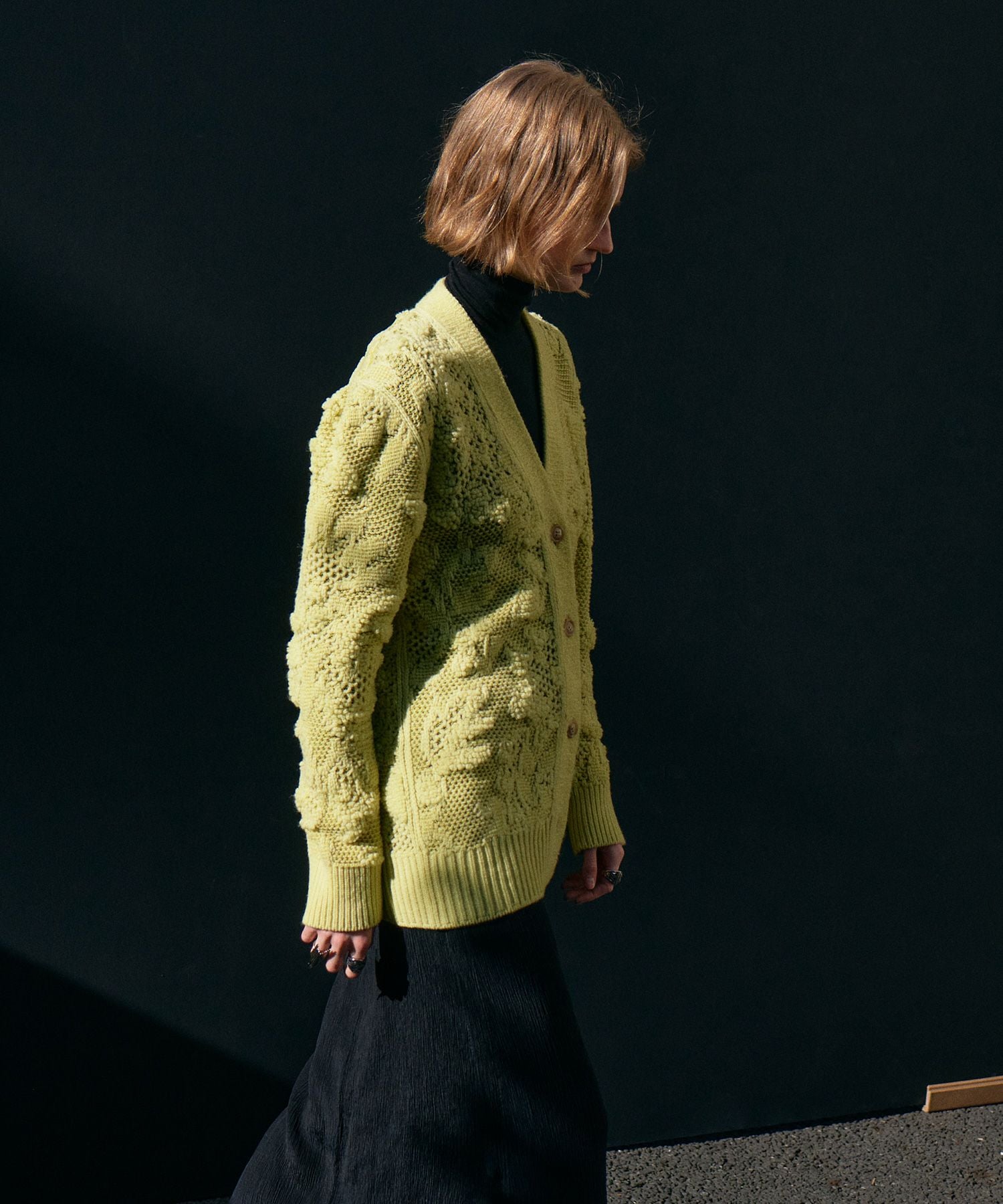 PHOTOCOPIEU(フォトコピュー)】 ORINA PUFF SHOULDER CARDIGAN