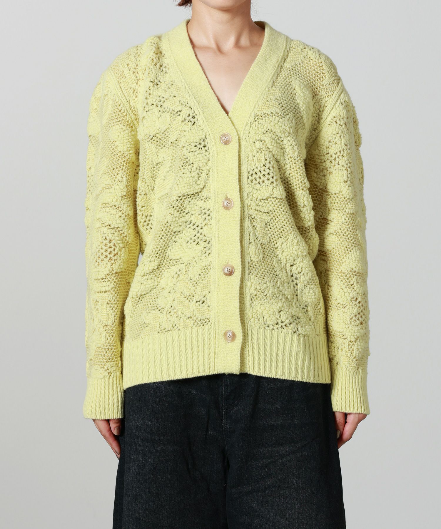 PHOTOCOPIEU(フォトコピュー)】 ORINA PUFF SHOULDER CARDIGAN