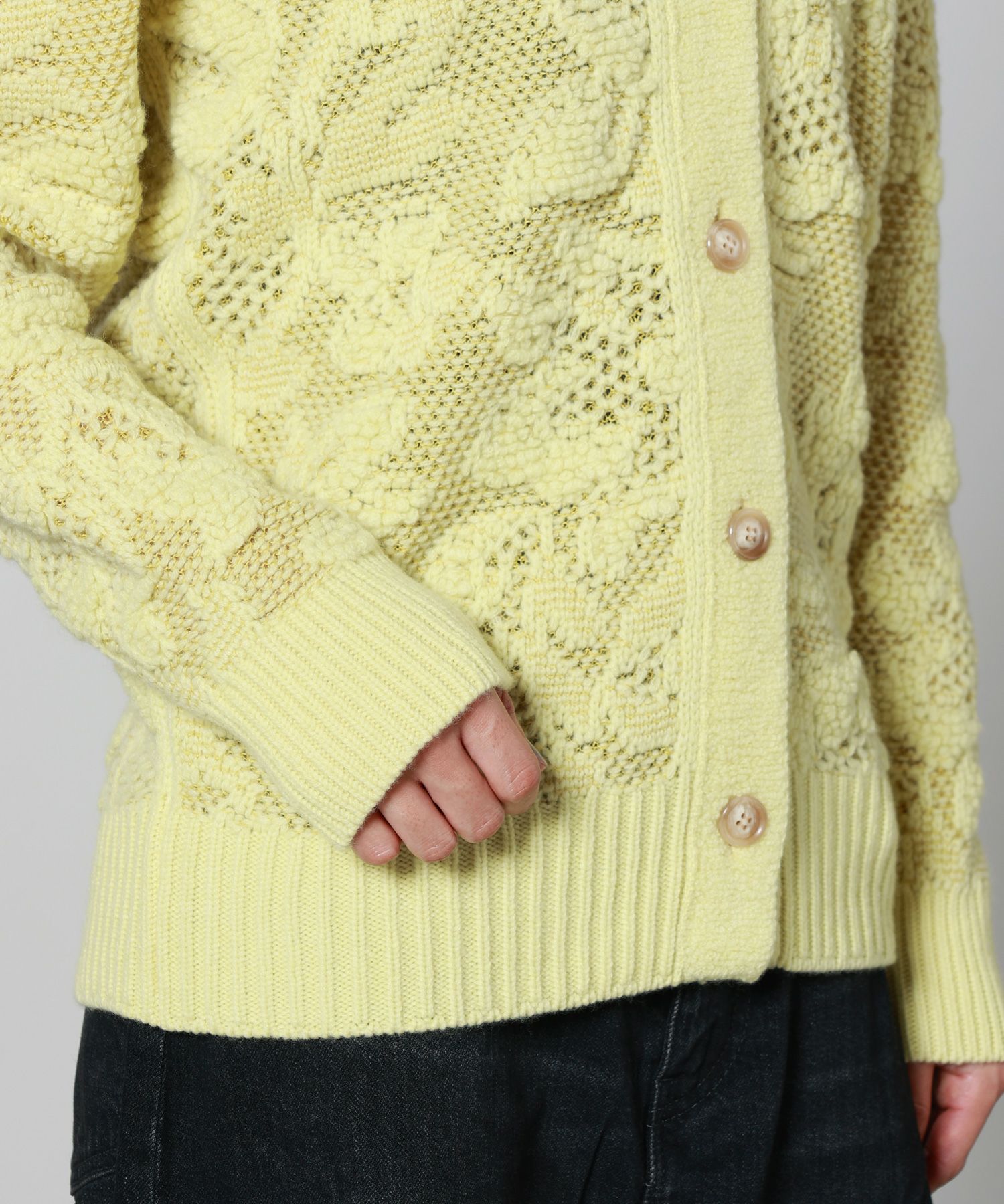 PHOTOCOPIEU(フォトコピュー)】 ORINA PUFF SHOULDER CARDIGAN