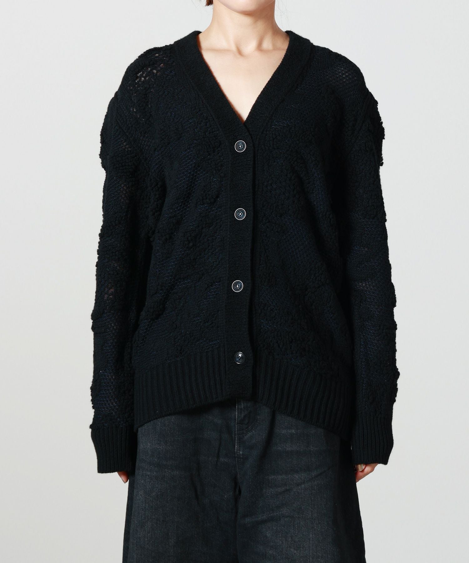 PHOTOCOPIEU(フォトコピュー)】 ORINA PUFF SHOULDER CARDIGAN