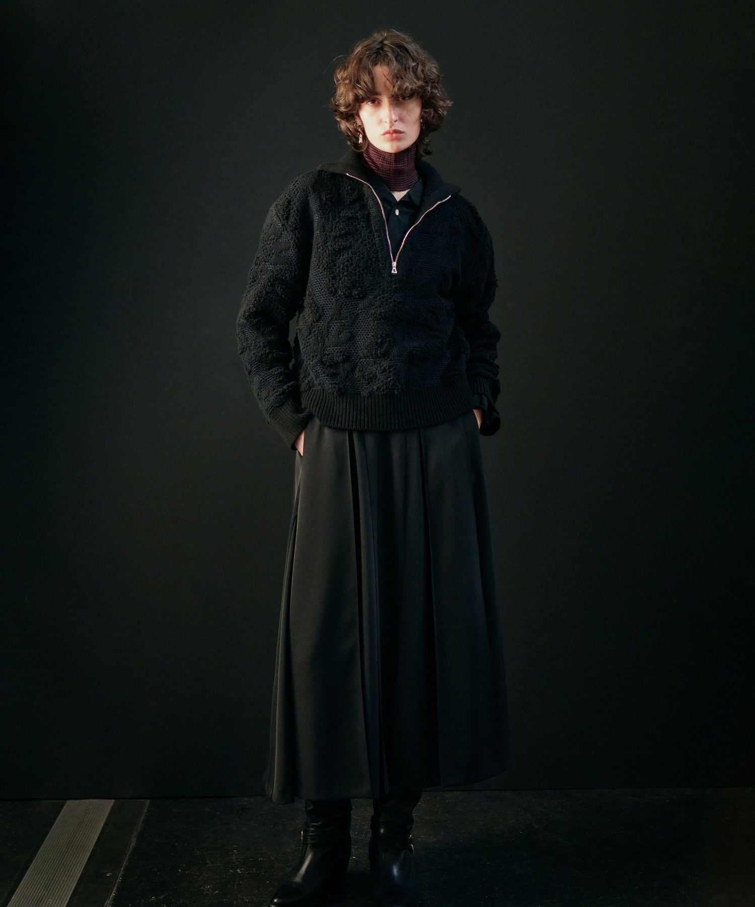 フォトコピュー PHOTOCOPIEU TATE ニット PHOTOCOPIEU(フォトコピュー)】 TATE HALF-ZIP SWEATER｜PARIGOT