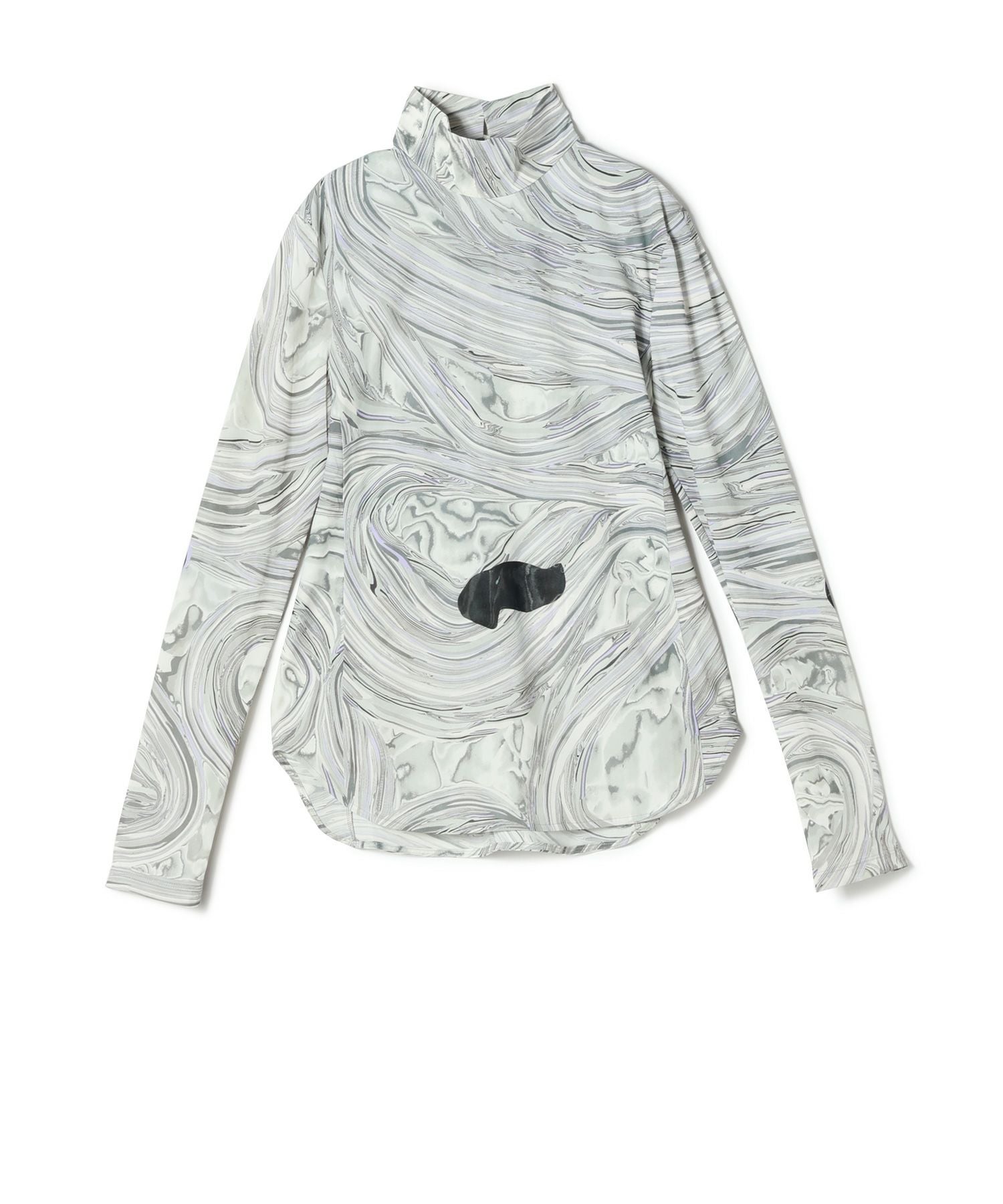 Mame Kurogouchi(マメ クロゴウチ)】 Marble Print Jersey High Neck