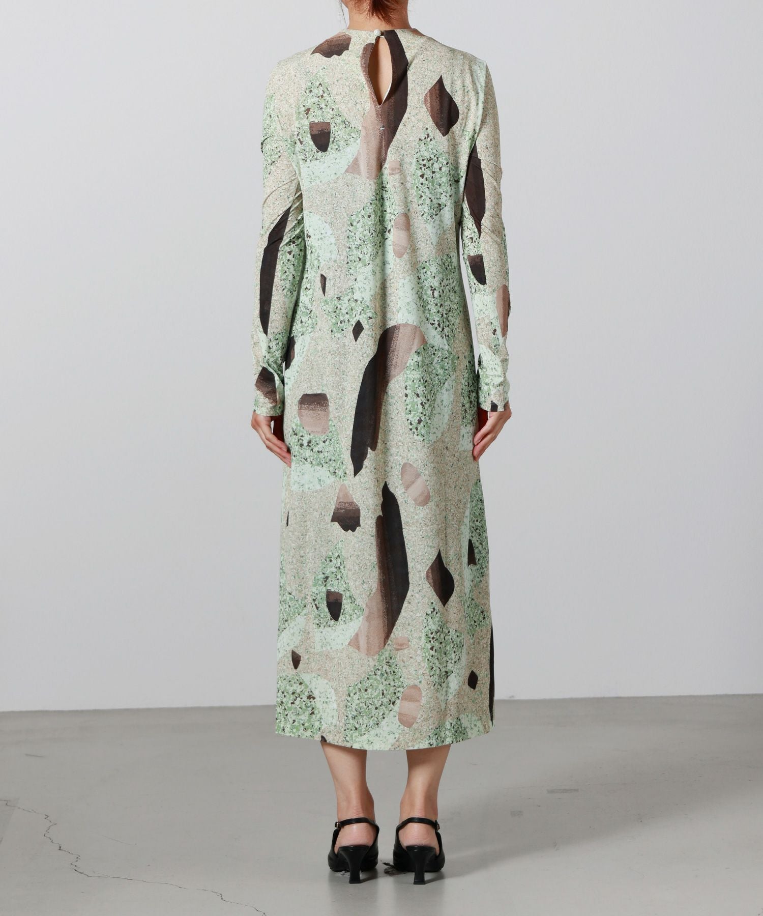 Mame Kurogouchi(マメ クロゴウチ)】 Marble Print Jersey Dress