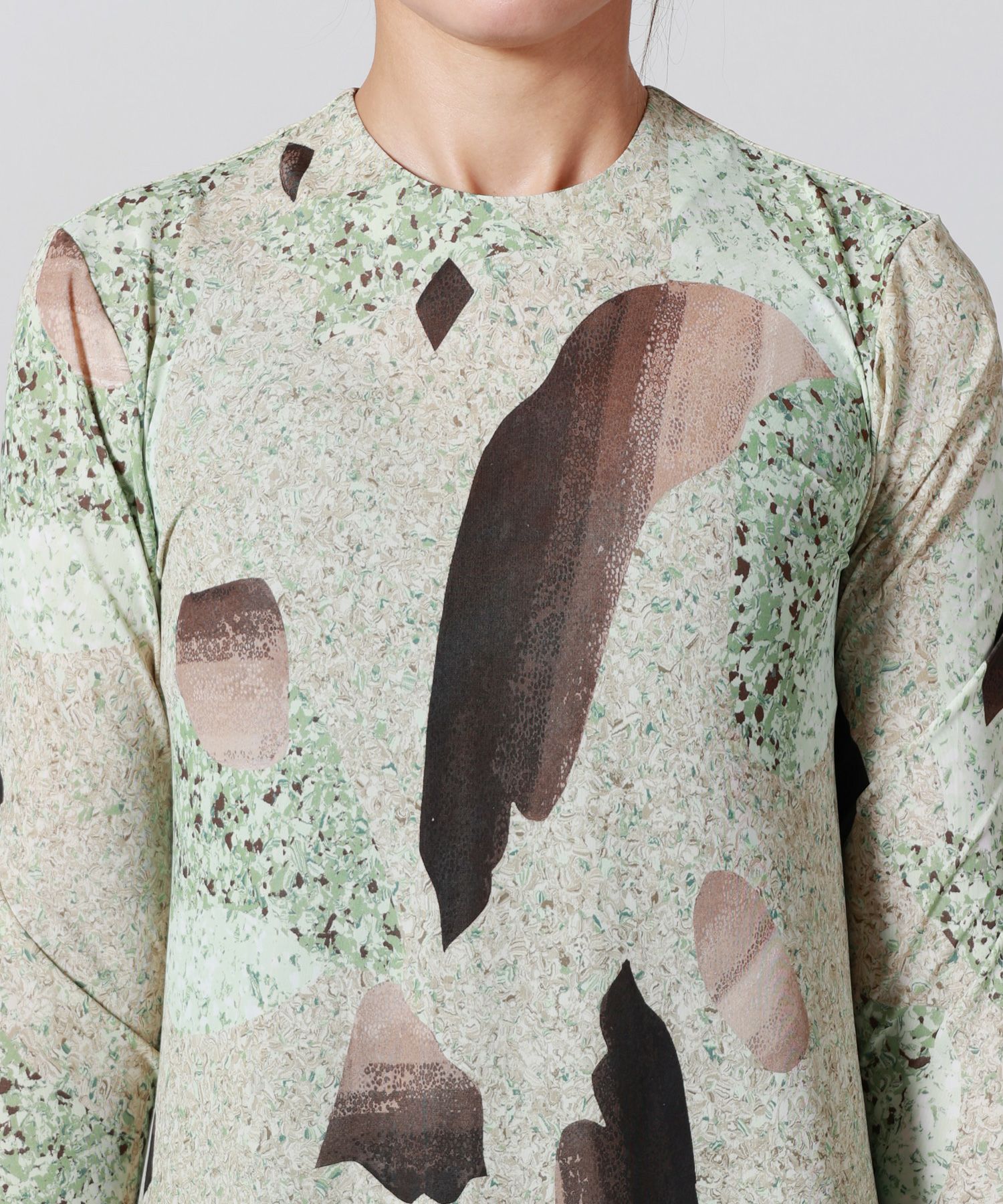 Mame Kurogouchi(マメ クロゴウチ)】 Marble Print Jersey Dress