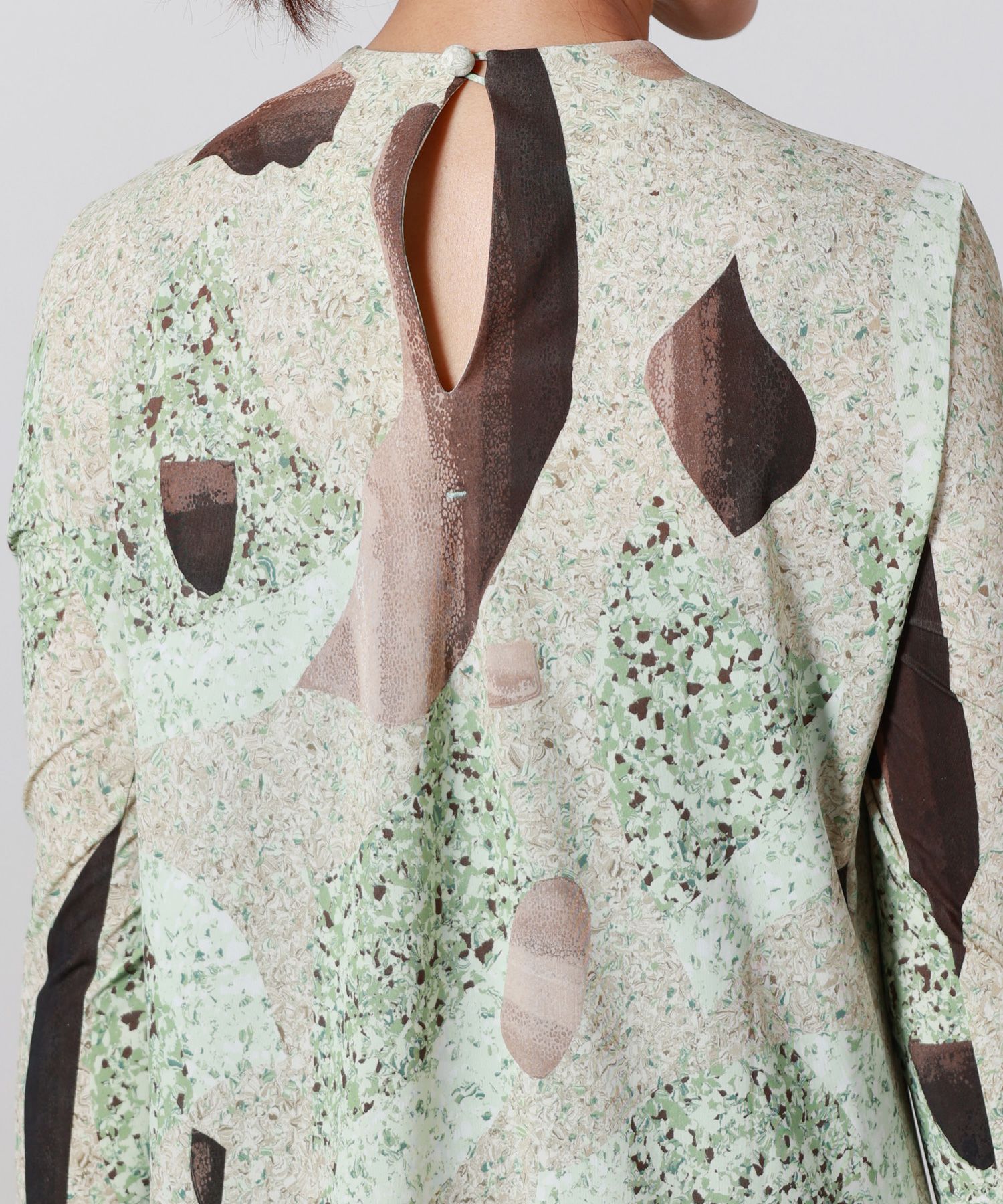 Mame Kurogouchi(マメ クロゴウチ)】 Marble Print Jersey Dress