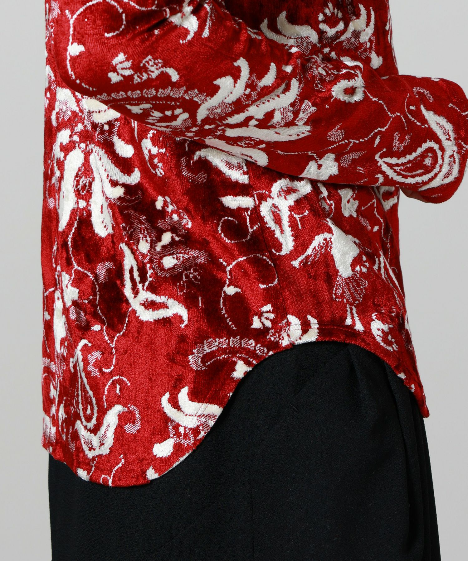 Mame Kurogouchi(マメ クロゴウチ)】 Velour Jersey Top｜PARIGOT