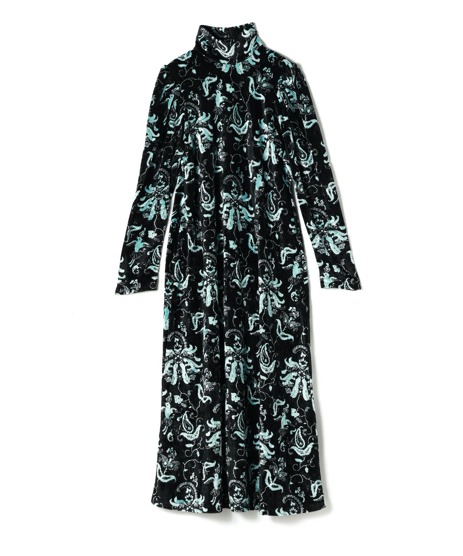 Mame Kurogouchi(マメ クロゴウチ)】 Velour Jersey High Neck Dress