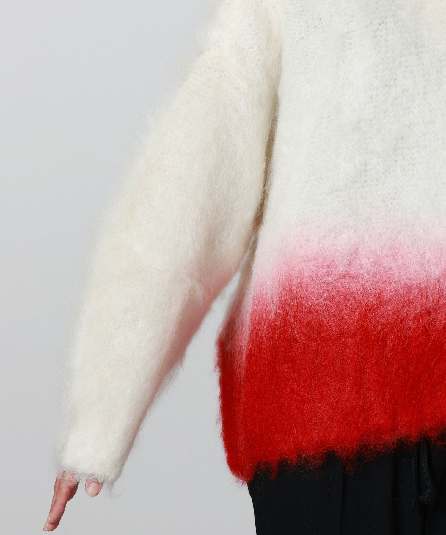 Mame Kurogouchi(マメ クロゴウチ)】 Fur Knitted High Neck Top
