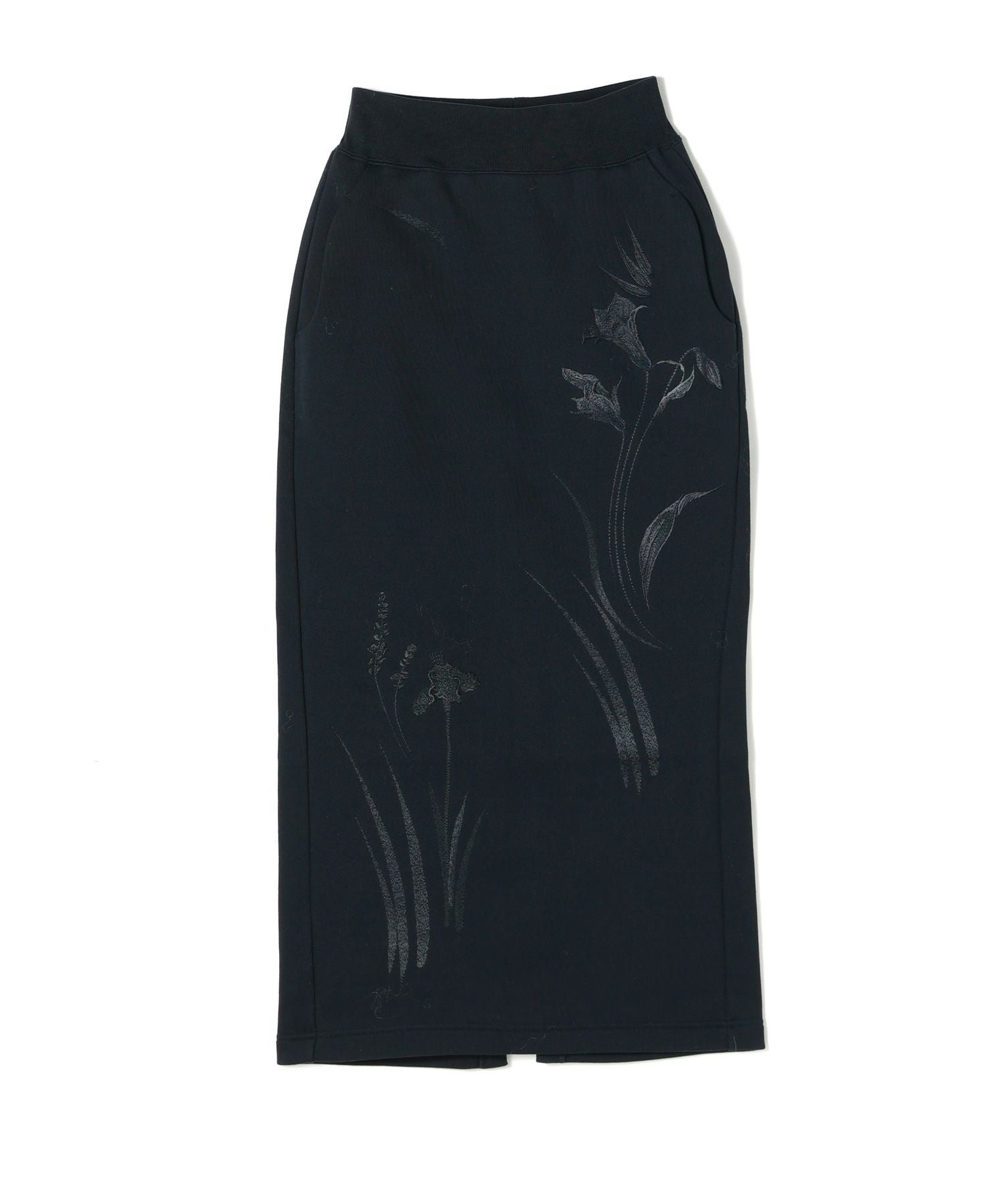 スカート Floral Motif Embroidered Sweater Skirt Floral Motif Embroidered Sweater