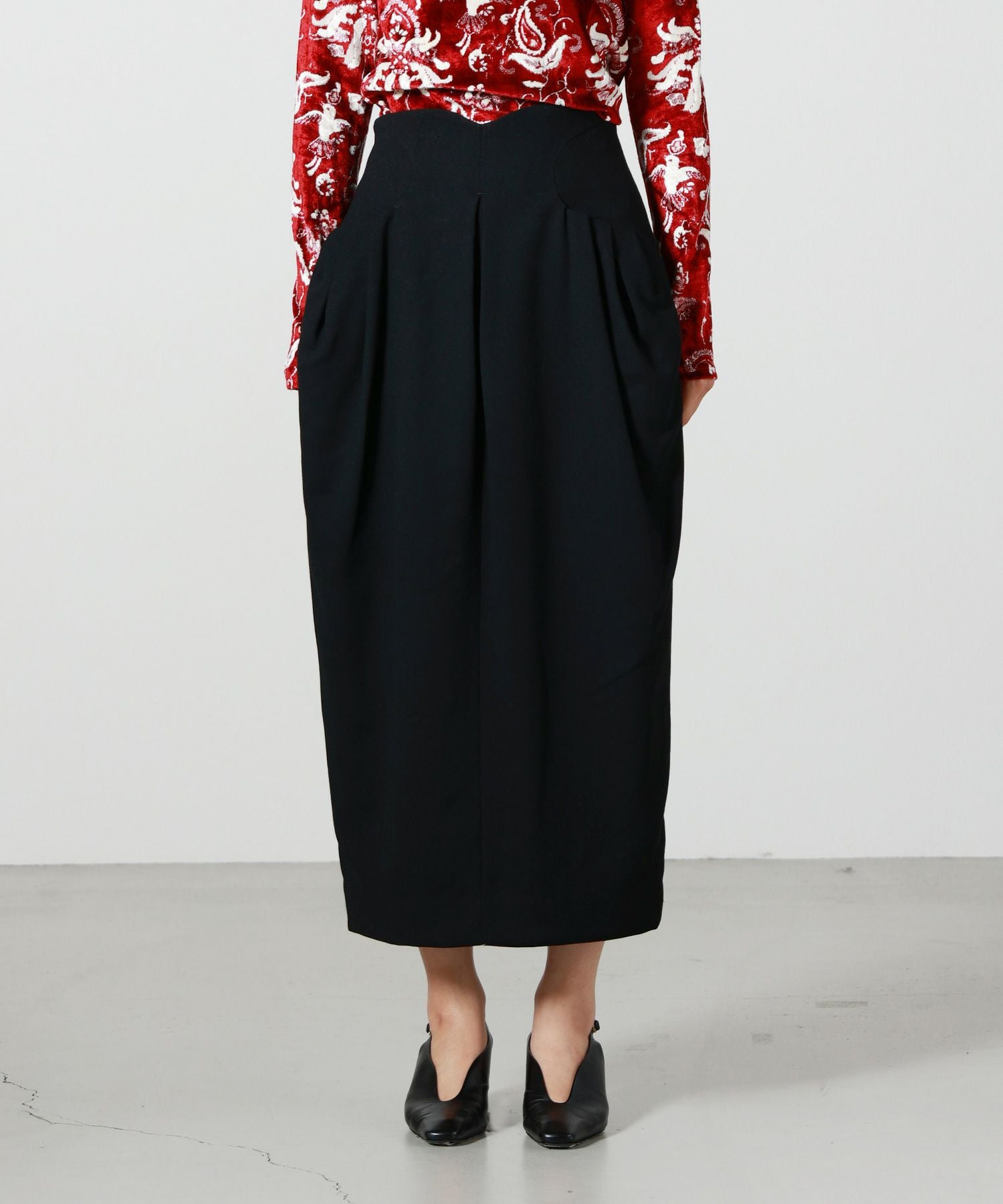 Mame Kurogouchi(マメ クロゴウチ)】 Wool Georgette High Waisted