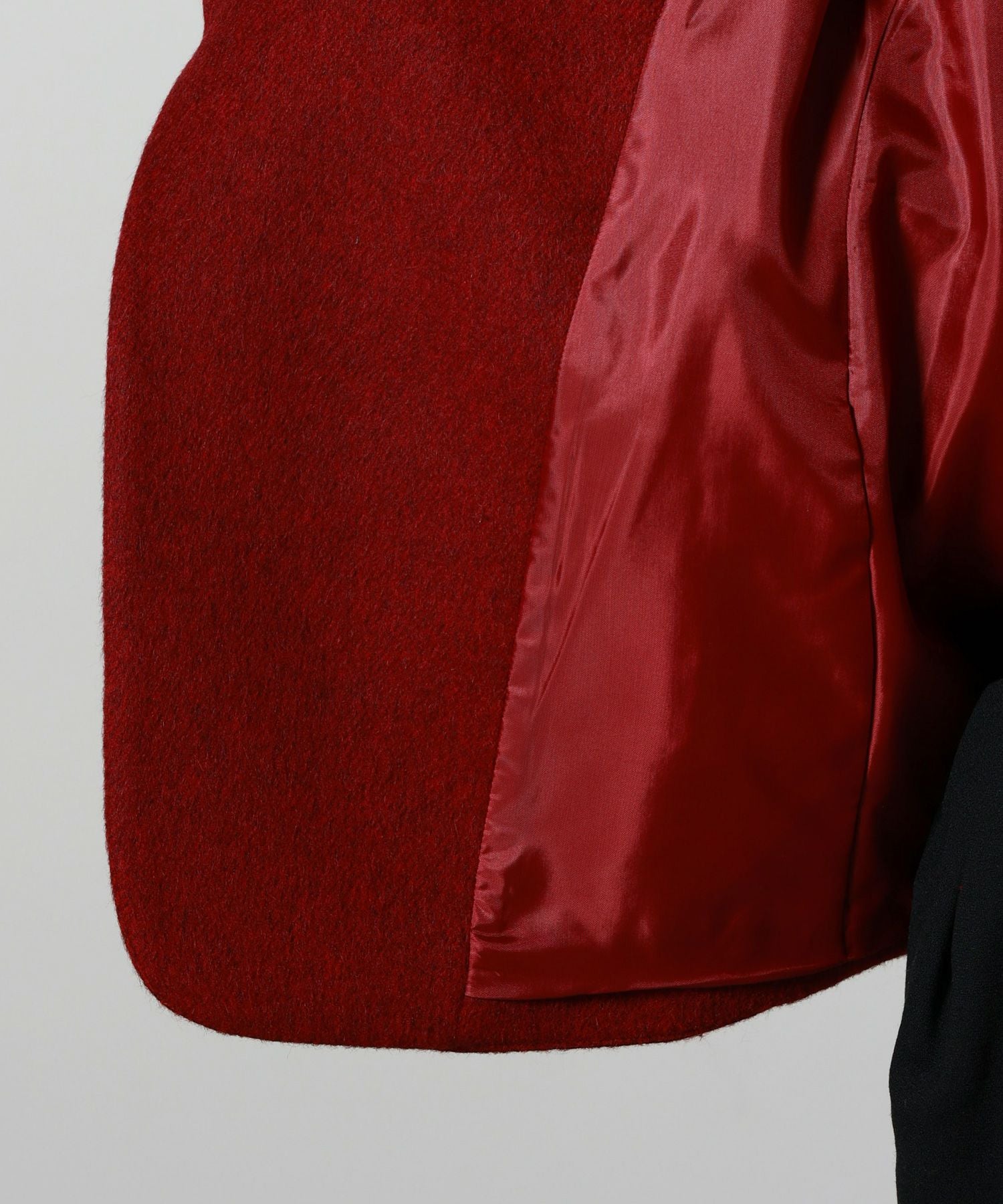 Mame Kurogouchi(マメ クロゴウチ)】 Wool Arupaka Shawl Collar Short