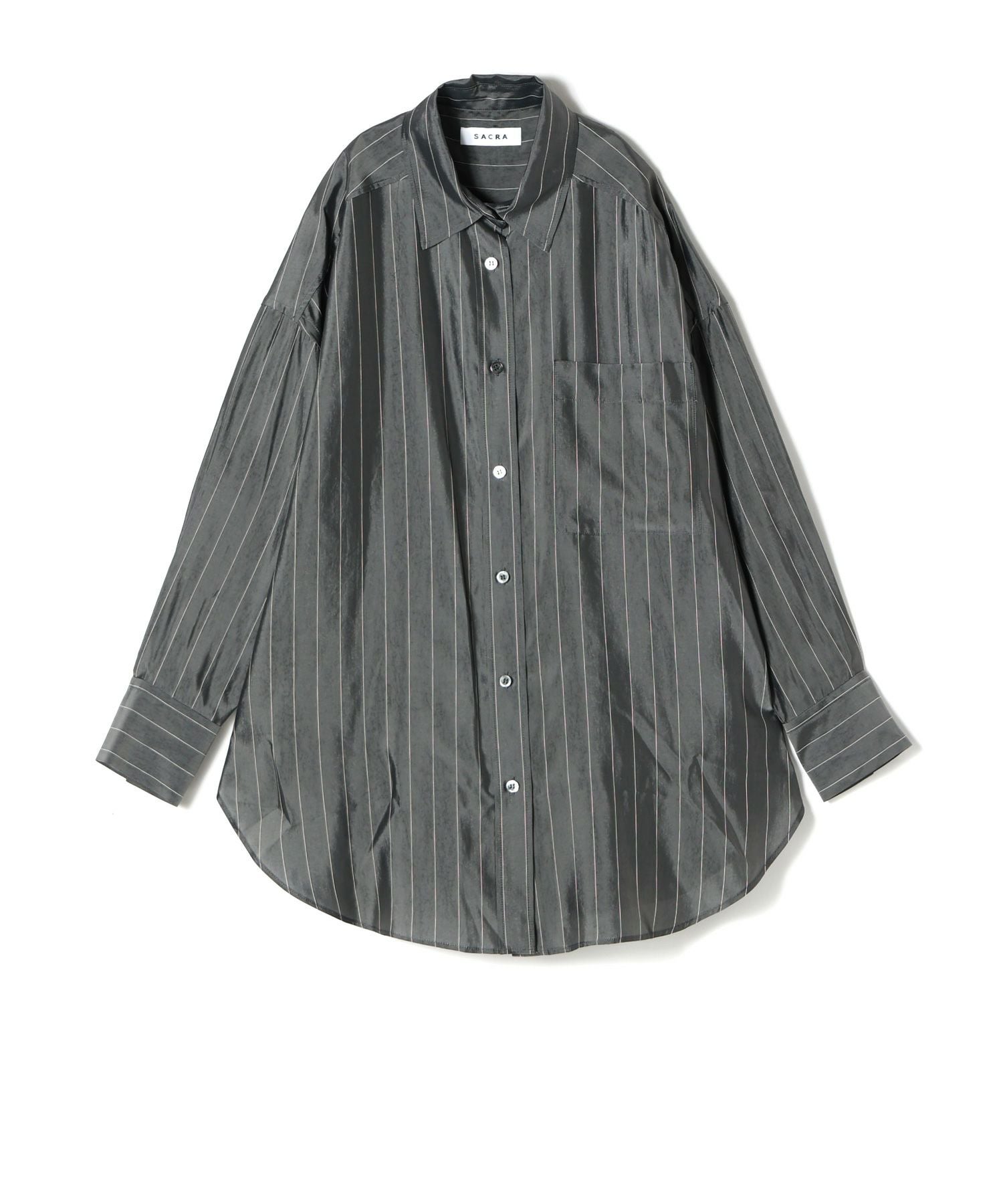SACRA(サクラ)】 CUPRA FIBRIL STRIPE SHIRT｜PARIGOT ONLINE（パリゴ