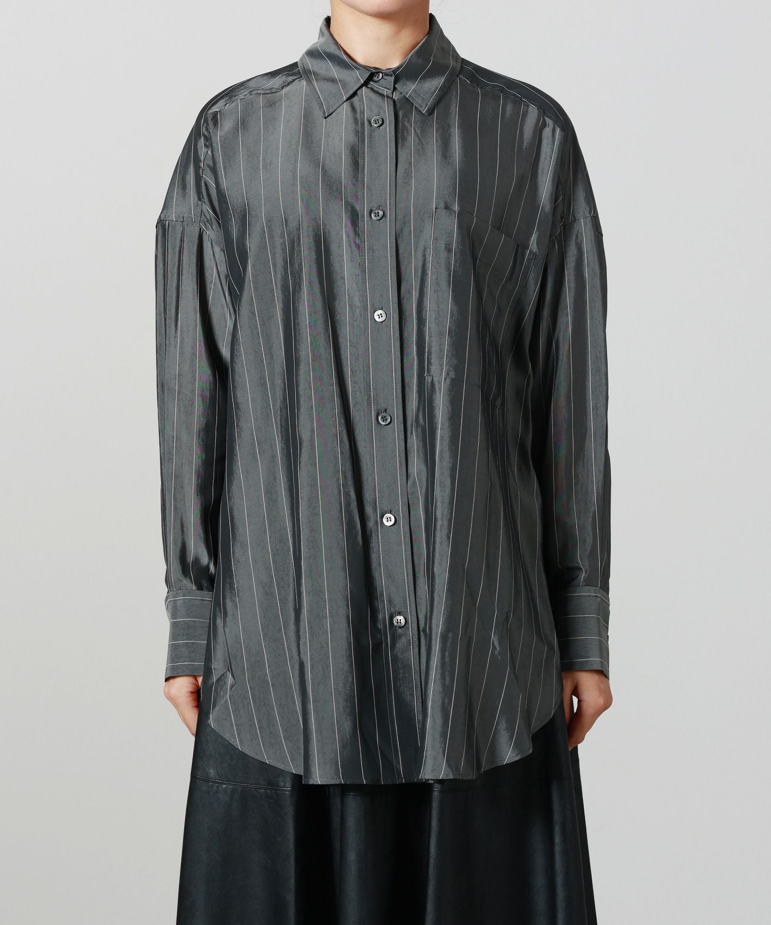 SACRA(サクラ)】 CUPRA FIBRIL STRIPE SHIRT｜PARIGOT ONLINE（パリゴ