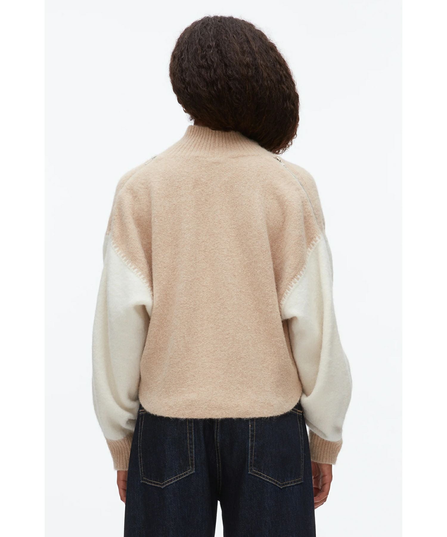 3.1 フィリップリム カラーブロック ジップスリーブ タートルネック ニット 3.1 Phillip Lim(スリーワン フィリップリム)】 Colorblock Zip Sleeve