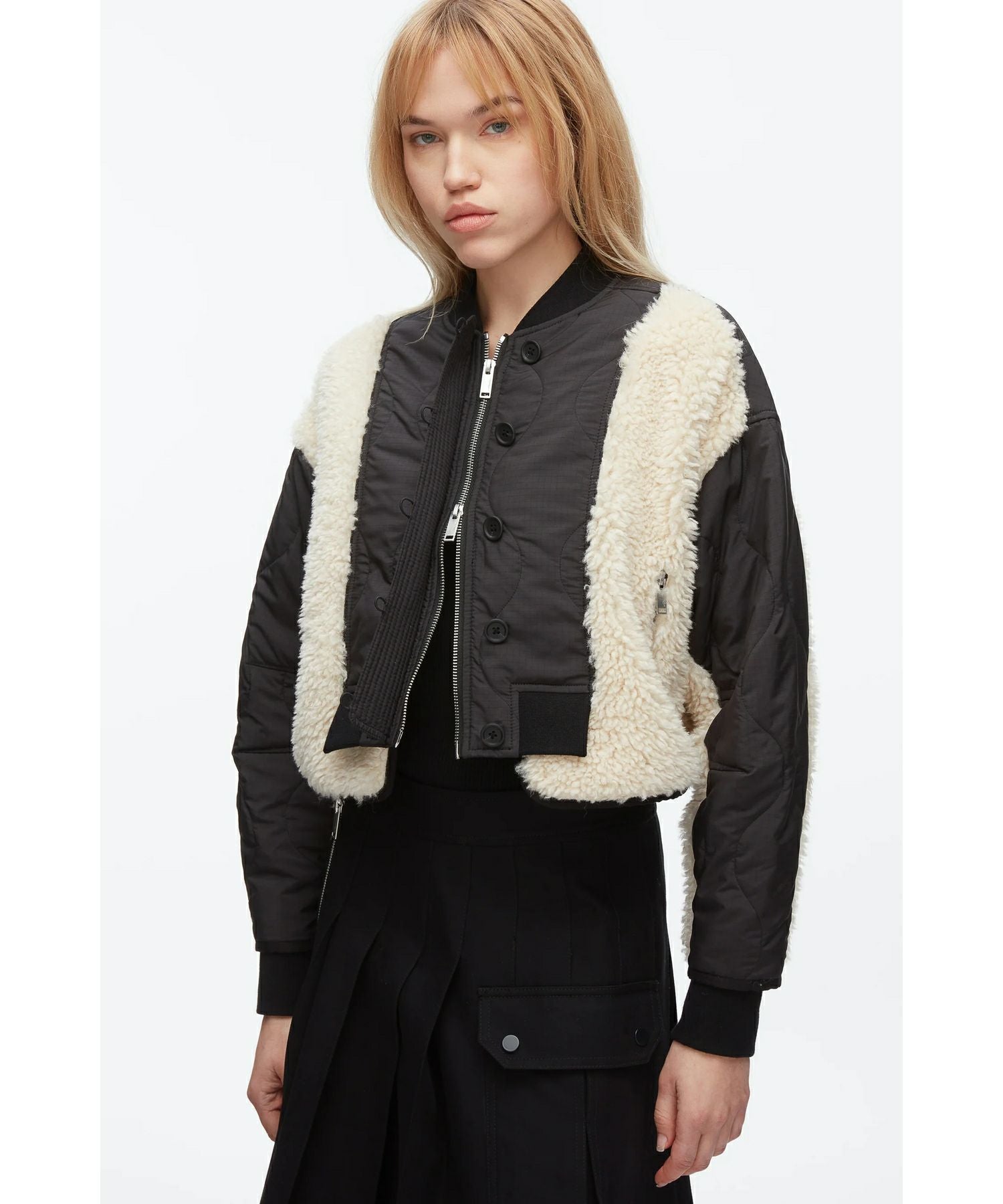 3.1 Phillip Lim(スリーワン フィリップリム)】 Cropped Sherpa Combo