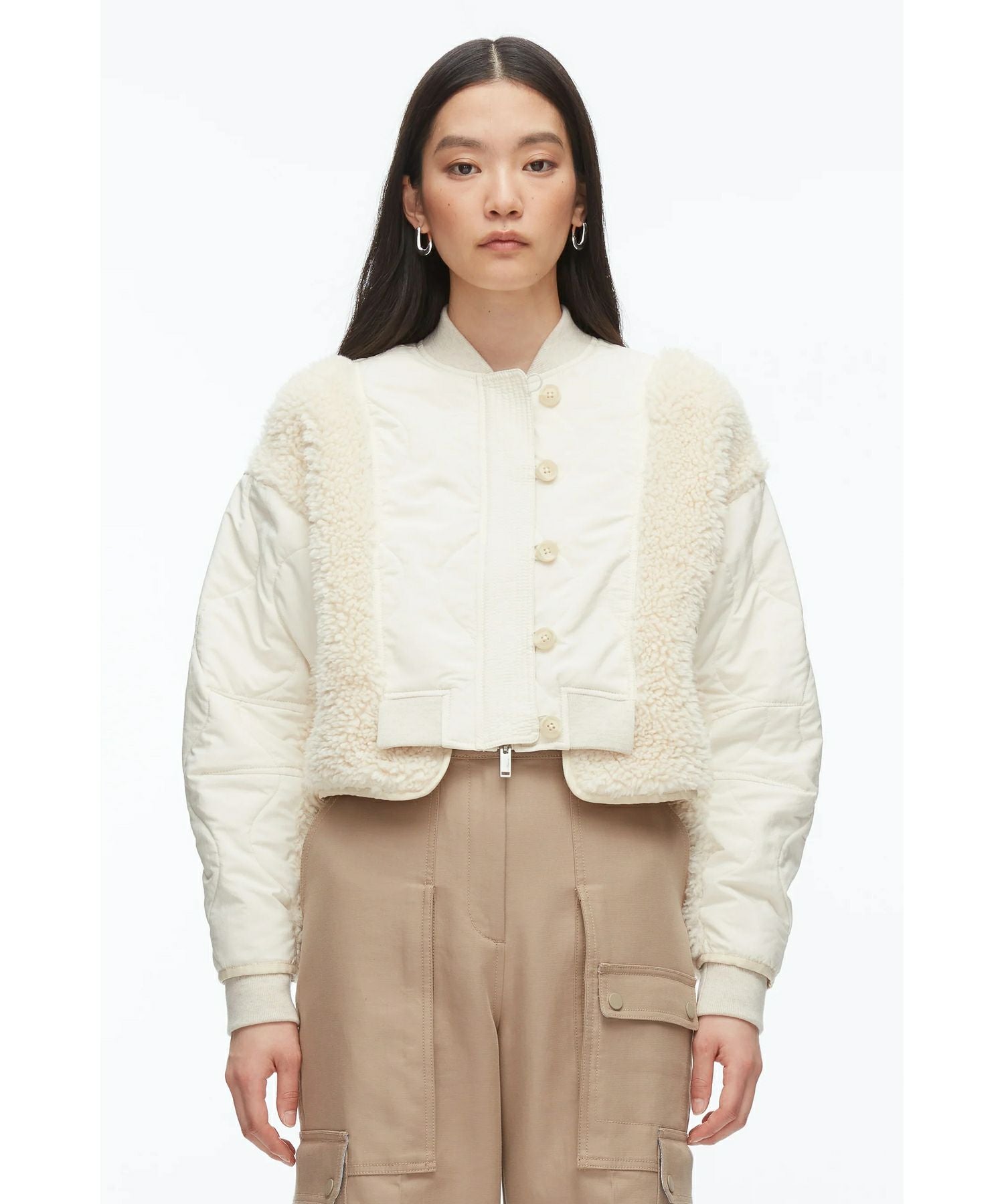 3.1 Phillip Lim(スリーワン フィリップリム)】 Cropped Sherpa Combo