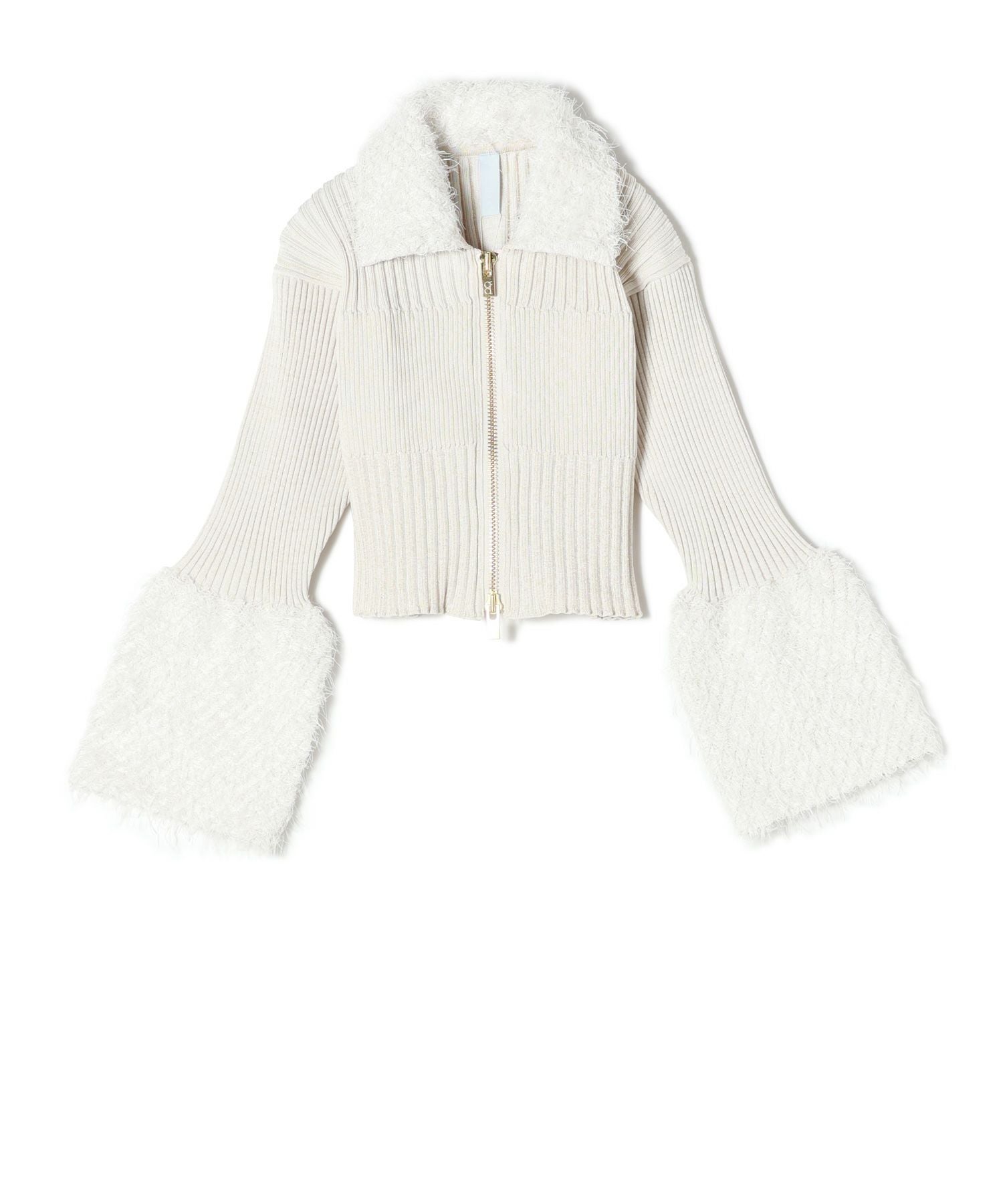 CFCL(シーエフシーエル)】 FLUTED PILE GLITTER CROPPED ZIP CFCL(シーエフシーエル)】 FLUTED PILE GLITTER CROPPED ZIP