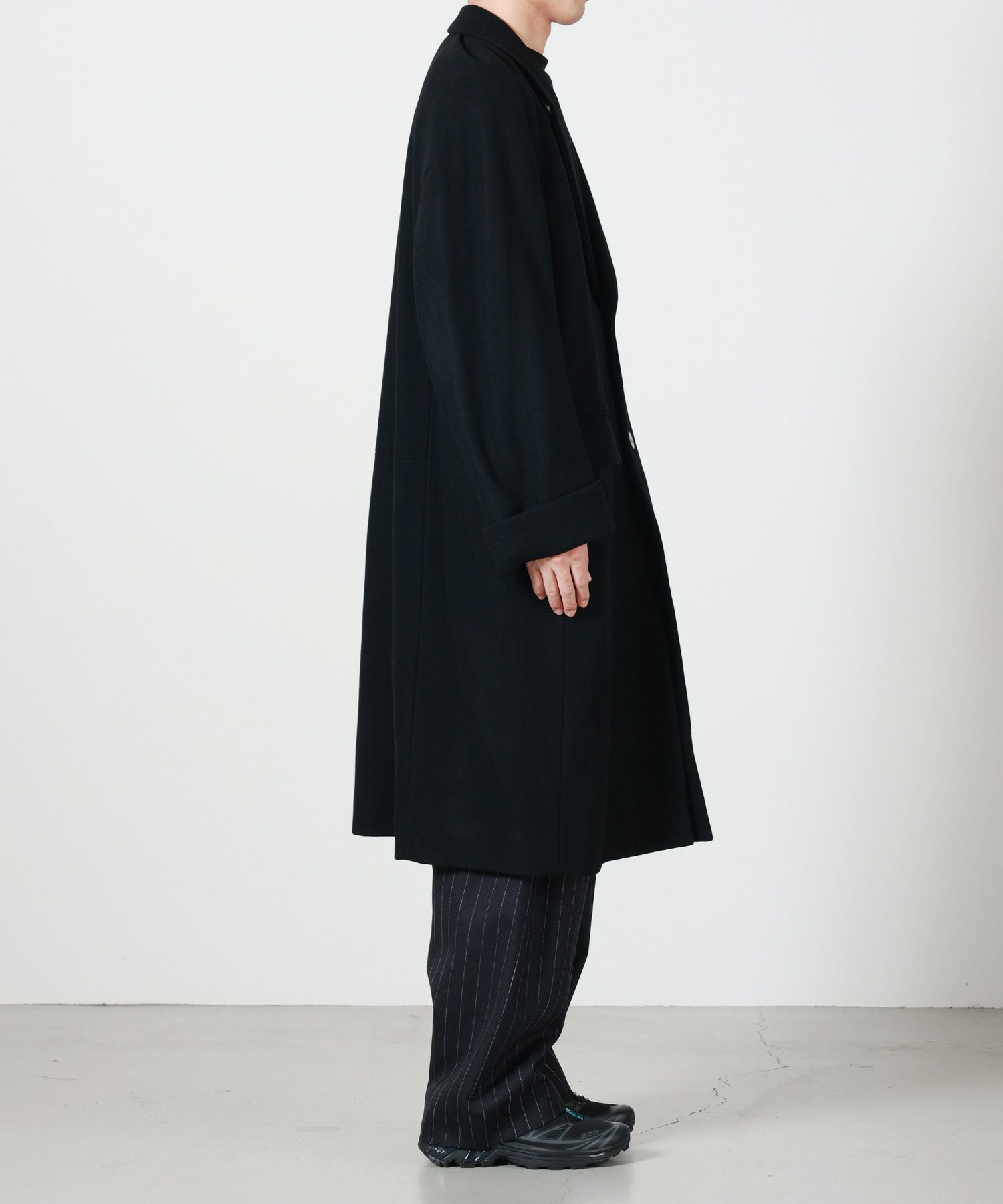 OVERCOAT(オーバーコート)】 Notched Lapel Overcoat In Melton Wool