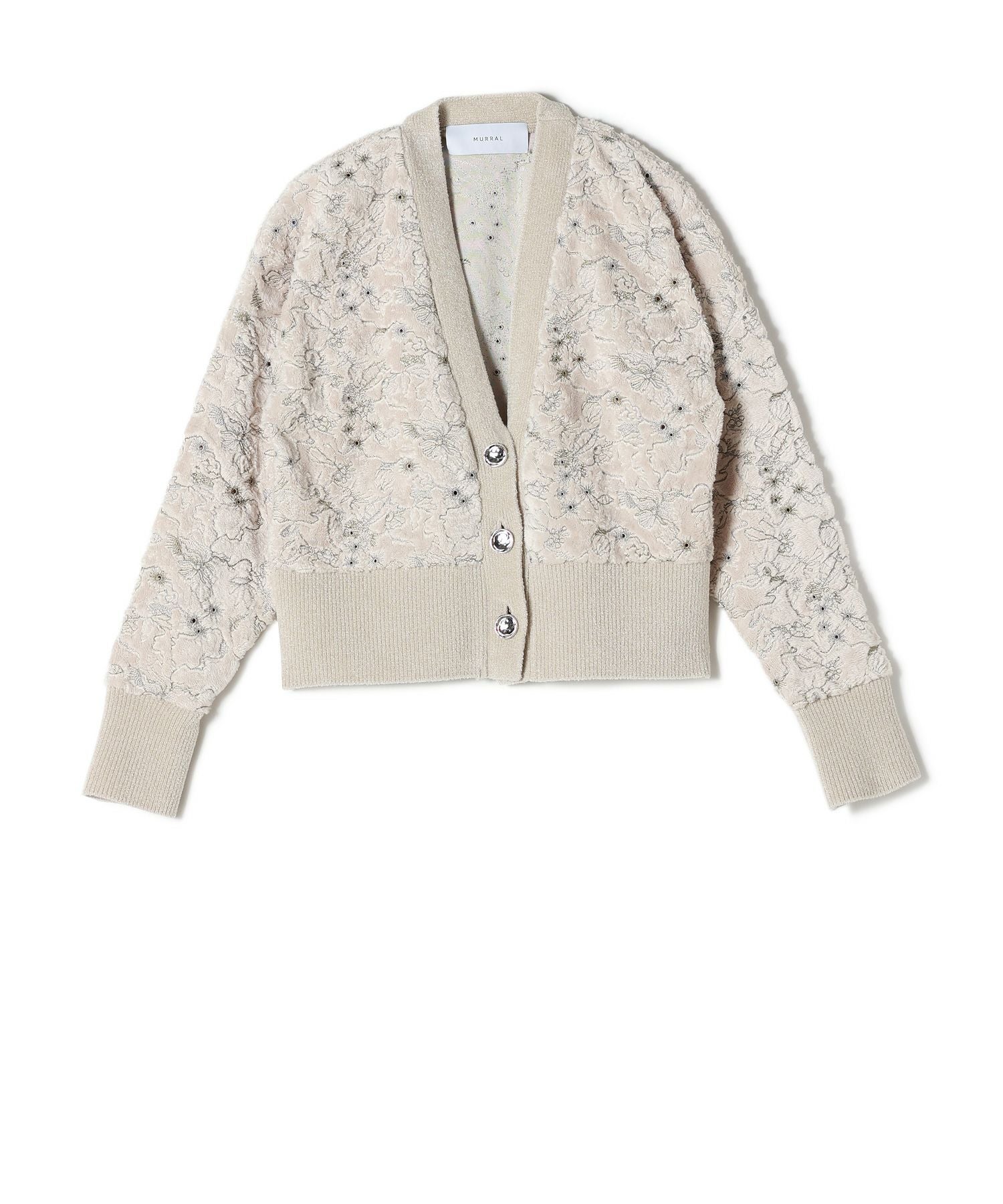 MURRAL(ミューラル)】 Camouflage embroidered knit cardigan｜PARIGOT