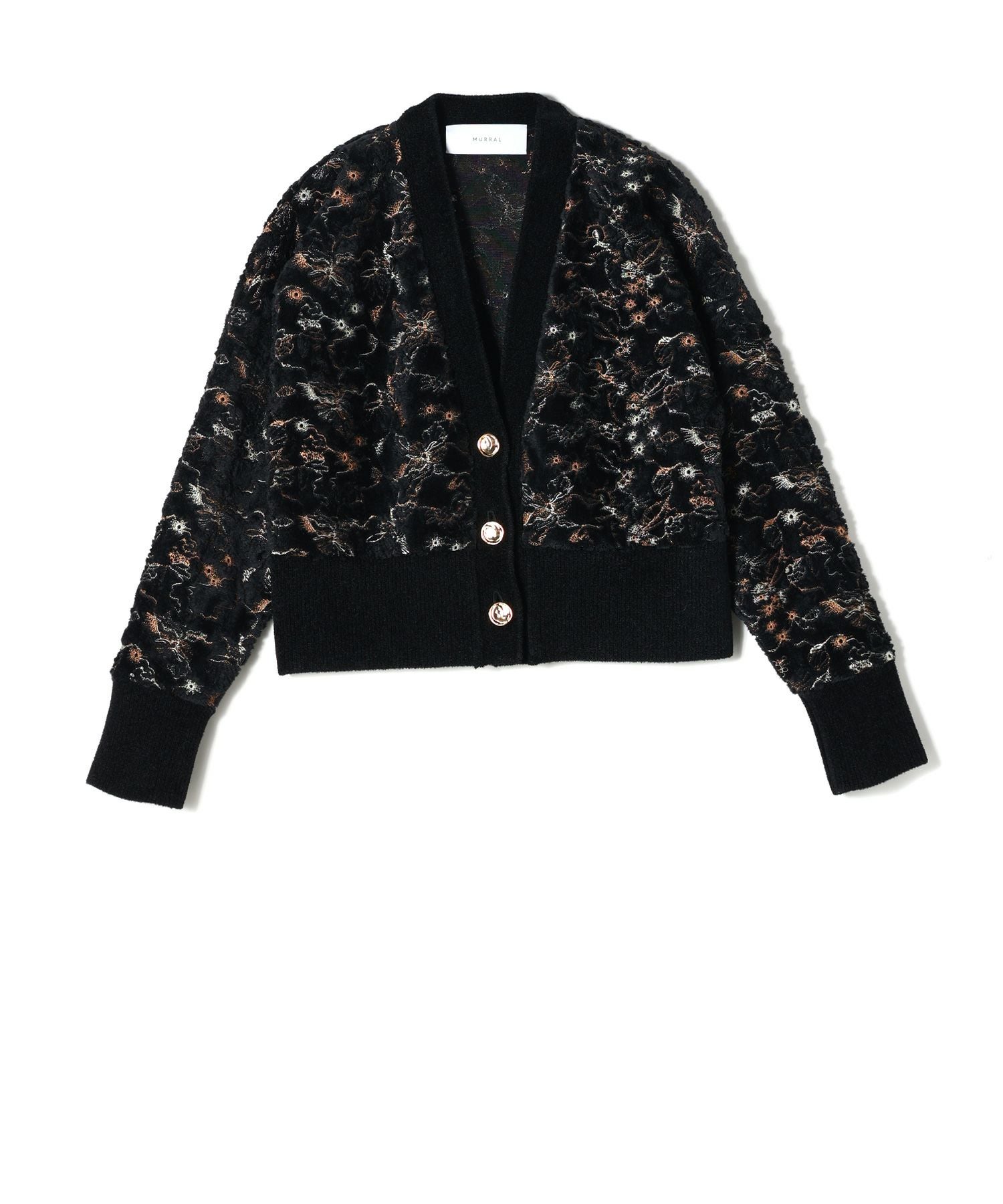 MURRAL(ミューラル)】 Camouflage embroidered knit cardigan｜PARIGOT