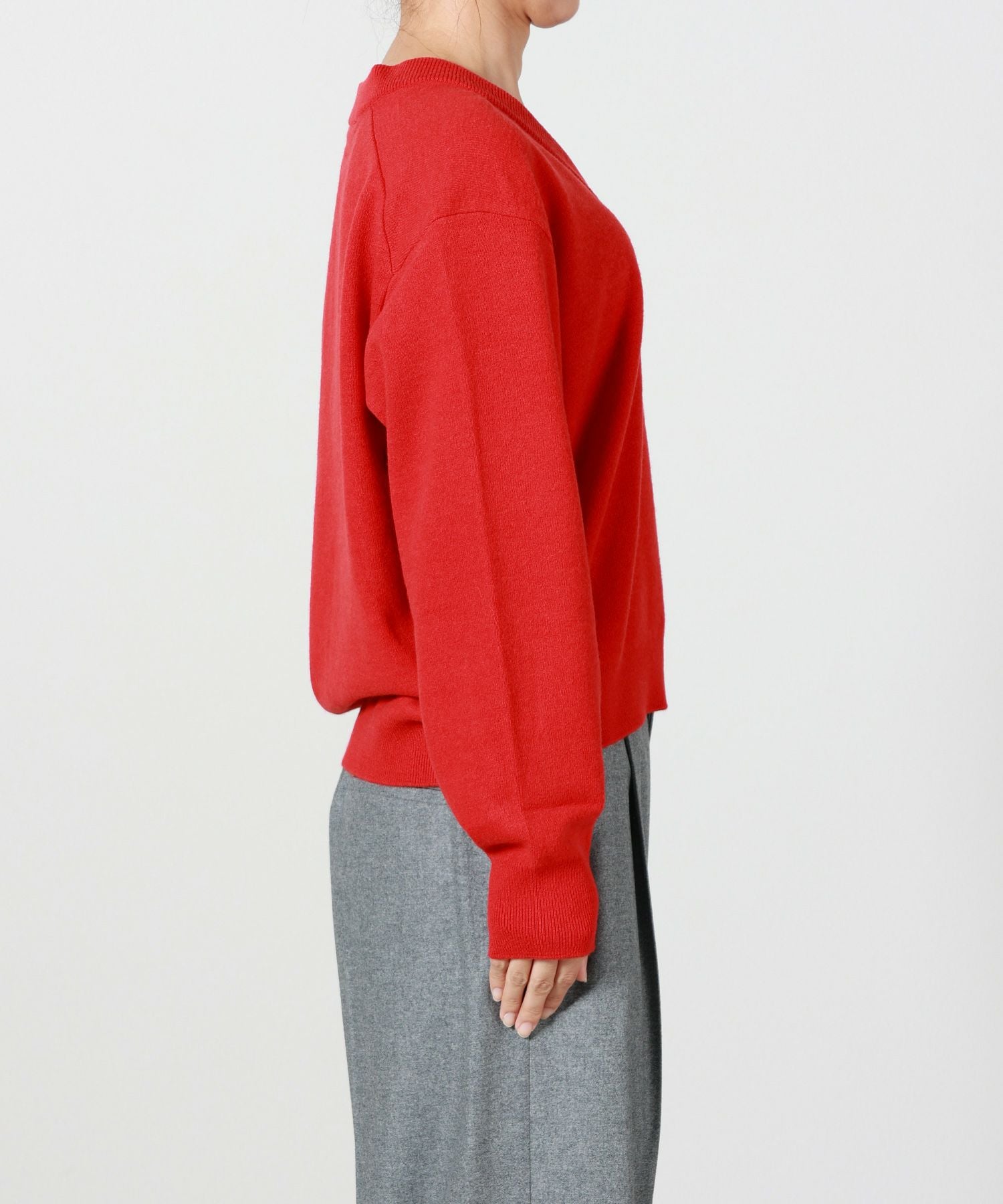 ATON(エイトン)】 MERINO COLLEGE KNIT | V-NECK SWEATER｜PARIGOT