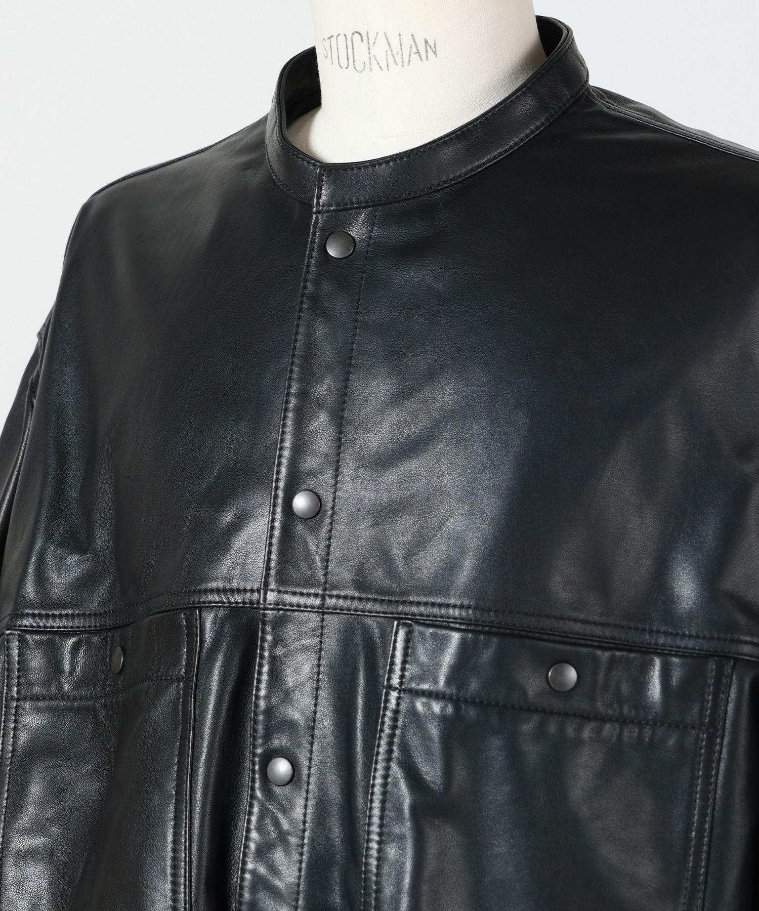 LEMAIRE(ルメール)】 LEATHER COLLARSTAND OVERSHIRT｜PARIGOT ONLINE