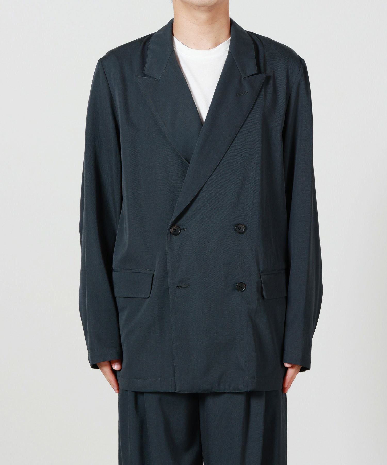 YOKE(ヨーク)】Wool Washer Twill Double Breasted Jacket｜PARIGOT