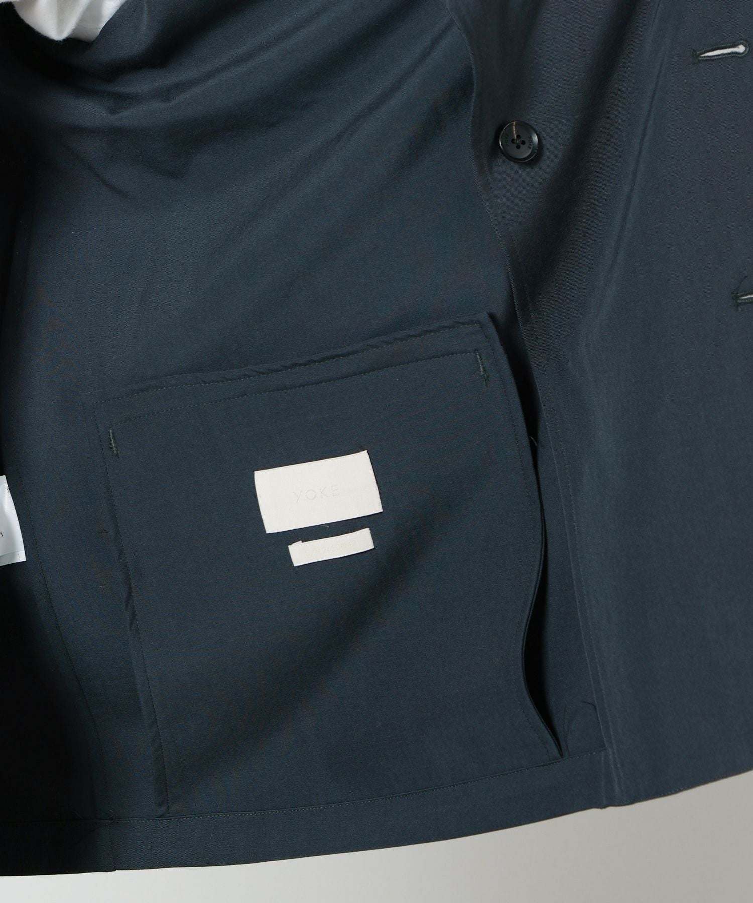 YOKE(ヨーク)】Wool Washer Twill Double Breasted Jacket｜PARIGOT