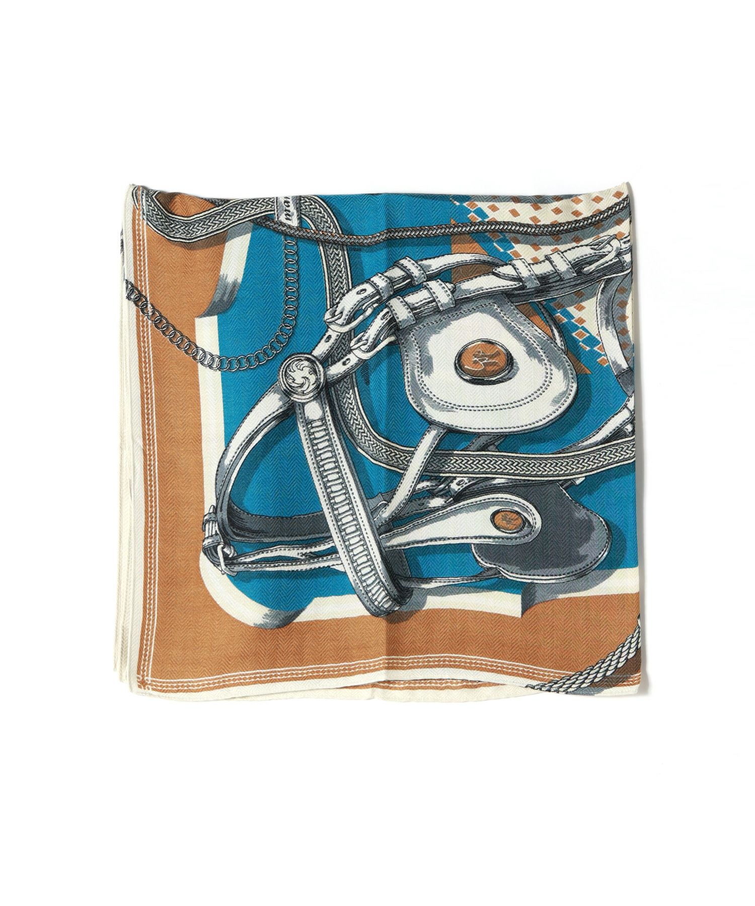 manipuri(マニプリ)】 ＜ウールシルクストールヘリンボーン織120