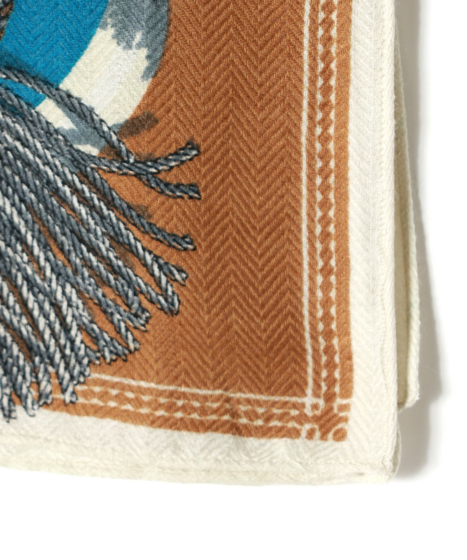 manipuri(マニプリ)】 ＜ウールシルクストールヘリンボーン織120