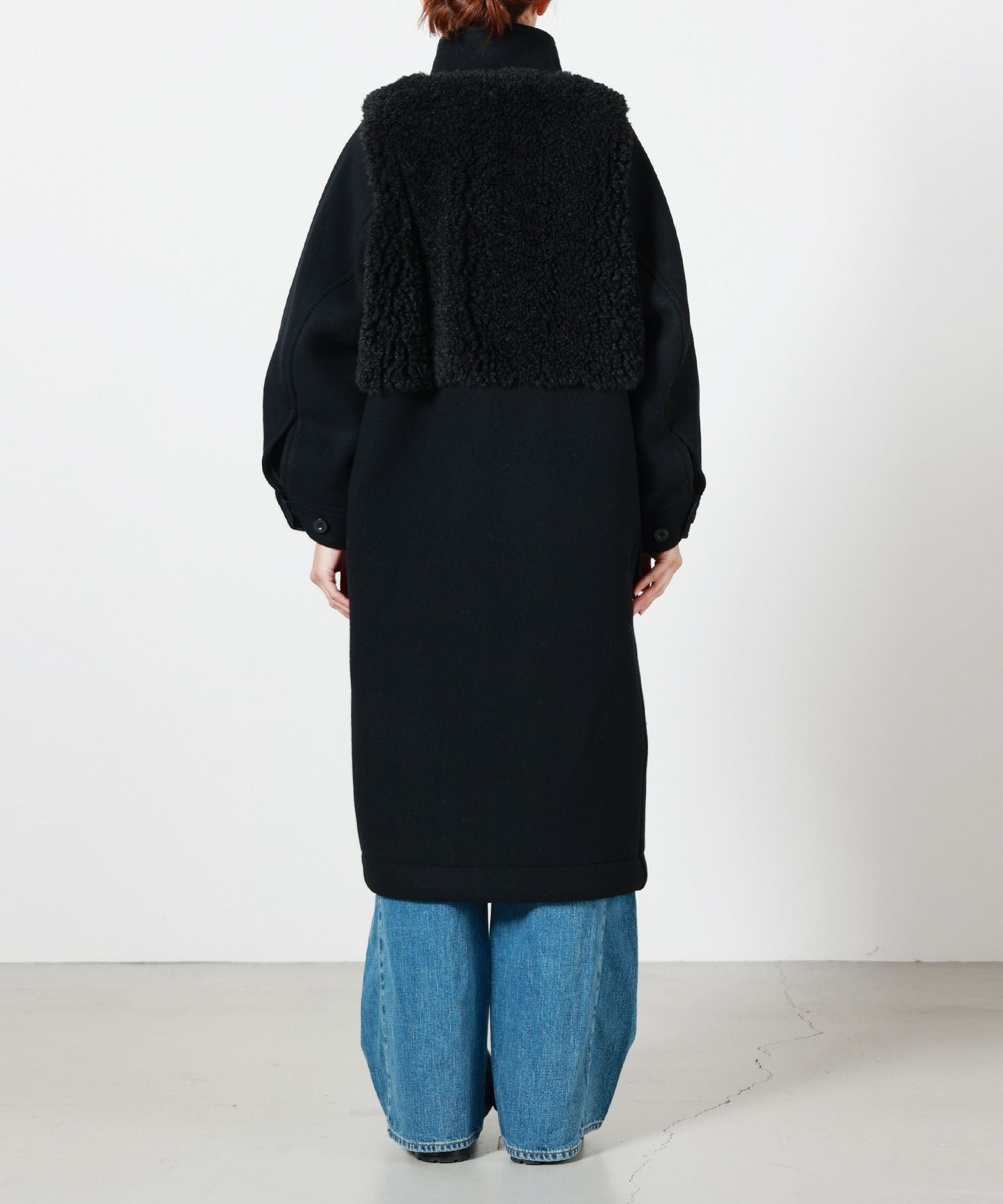HYKE(ハイク)】 DOUBLE FACE FAUX SHERLING DUFFLE COAT ｜PARIGOT