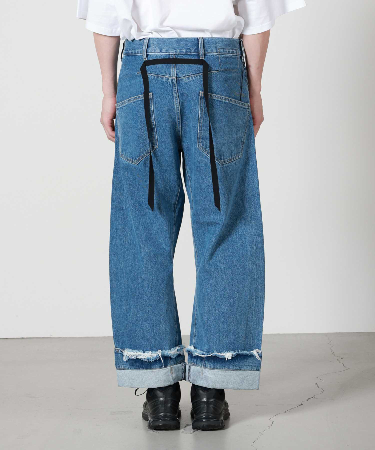 MARINA YEE(マリナイー)】 DEANBLUE OVERSIZED JEANS TROUSERS