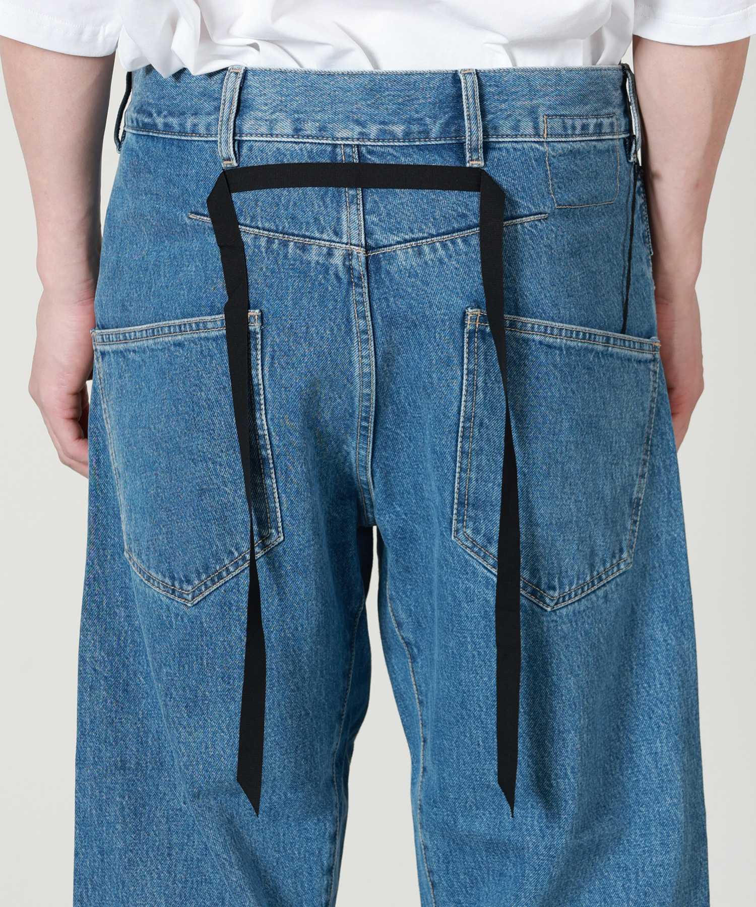 MARINA YEE(マリナイー)】 DEANBLUE OVERSIZED JEANS TROUSERS