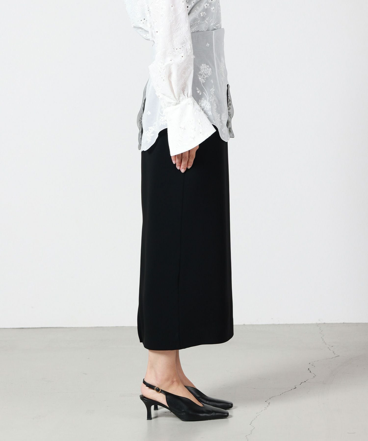 Mame Kurogouchi(マメ クロゴウチ)】 Triacetate Georgette Embroidery