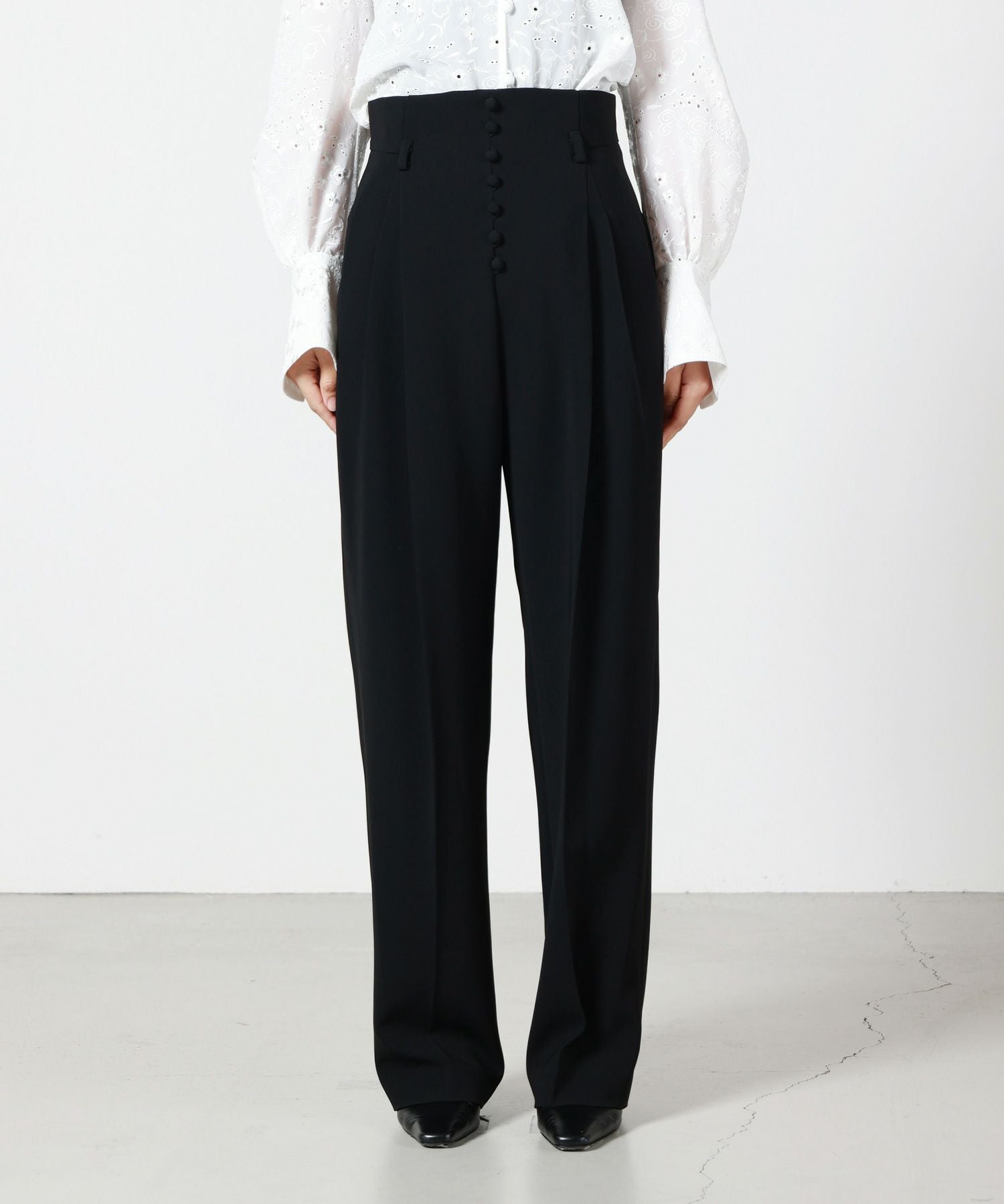 Mame Kurogouchi(マメ クロゴウチ)】 Acetate Polyester High Waisted