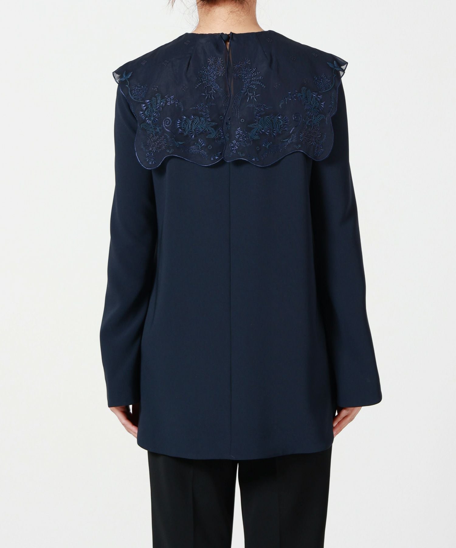 Mame Kurogouchi(マメ クロゴウチ)】 Triacetate Georgette Embroidery
