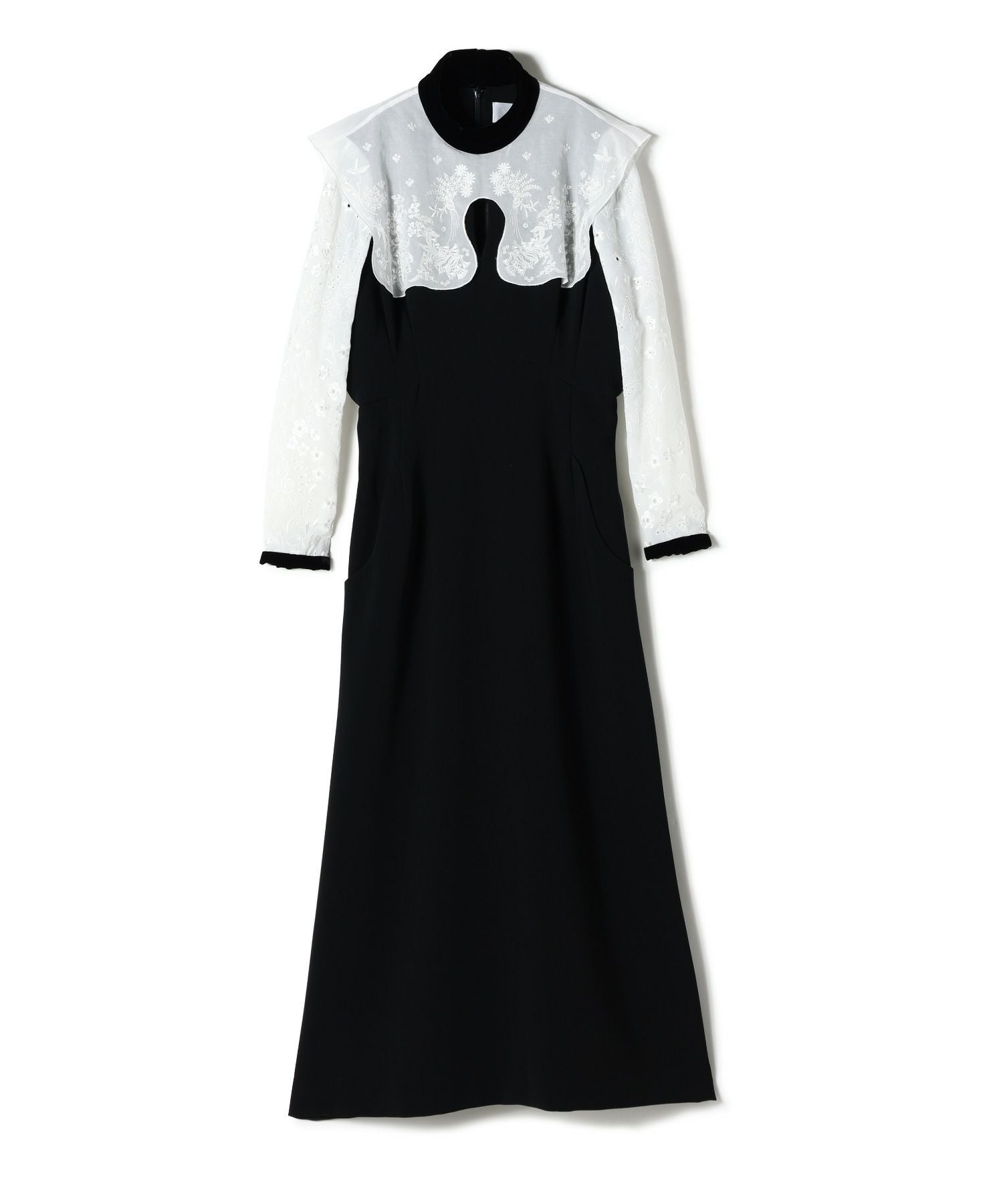Mame Kurogouchi(マメ クロゴウチ)】 Triacetate Georgette Embroidery