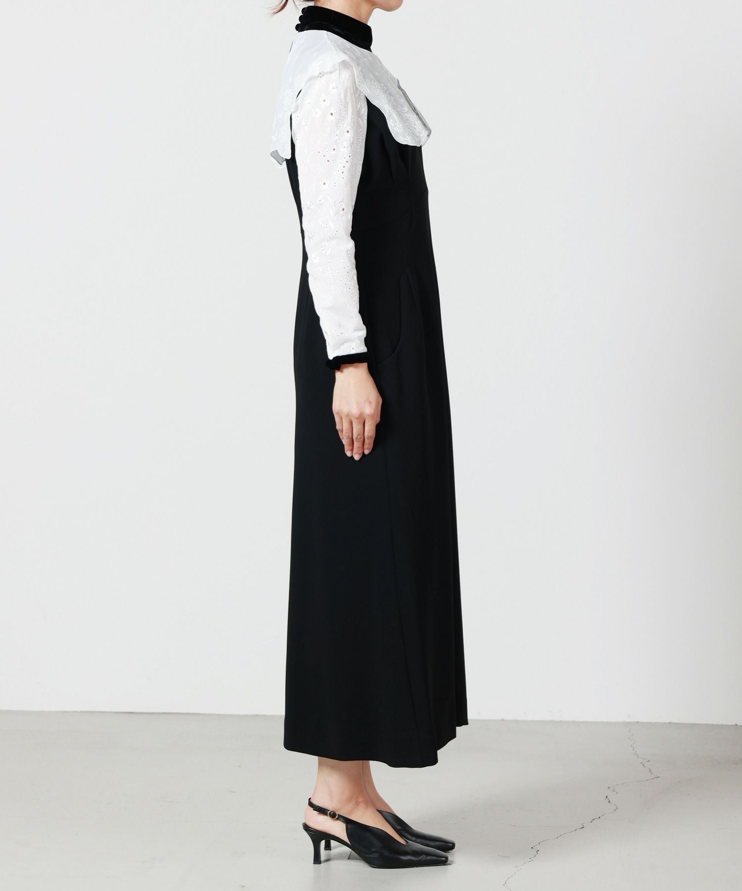 Mame Kurogouchi(マメ クロゴウチ)】 Triacetate Georgette Embroidery