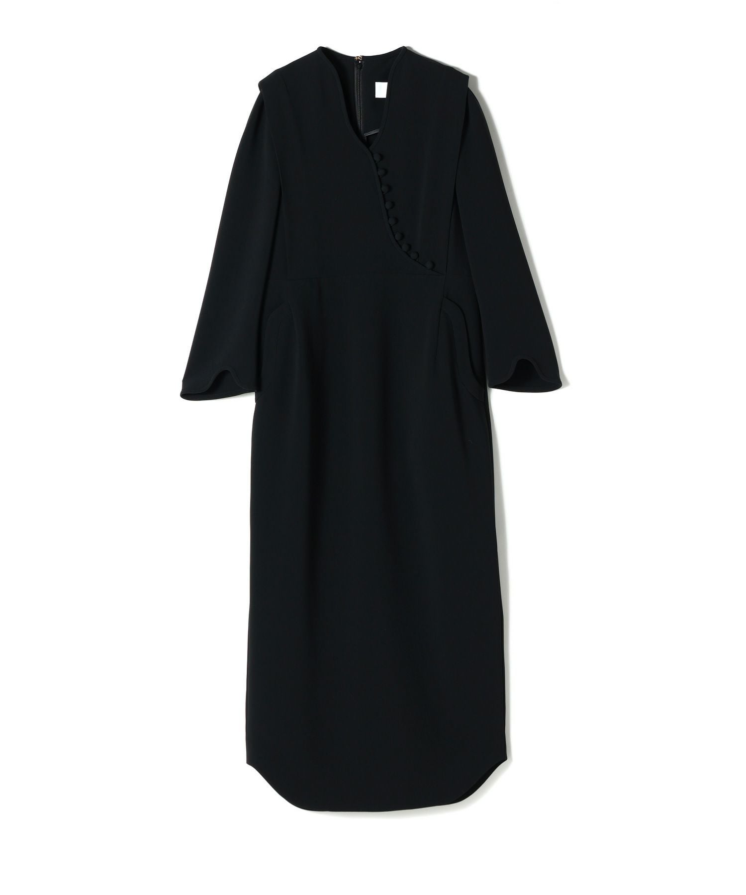 Mame Kurogouchi(マメ クロゴウチ)】 Triacetate Georgette V-Neck