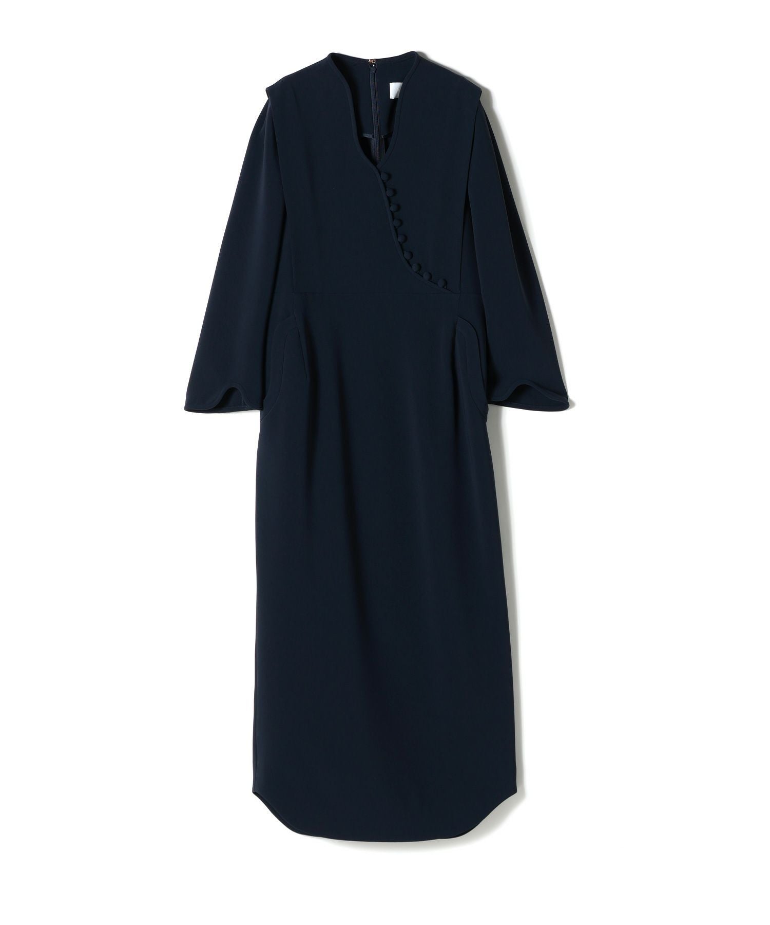 Mame Kurogouchi(マメ クロゴウチ)】 Triacetate Georgette V-Neck