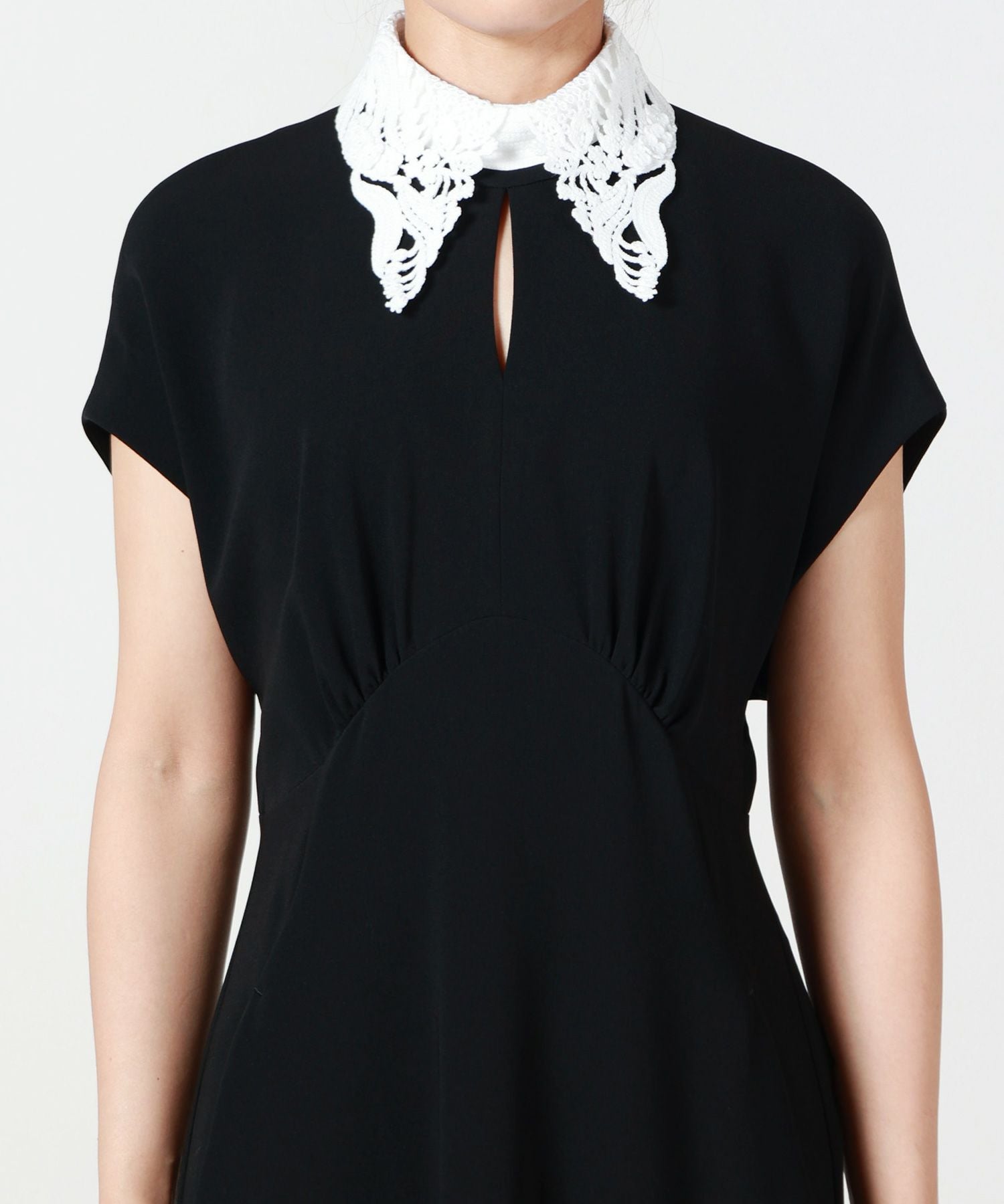 ワンピース mame kurogouchi Embroidery Collar Dress Mame Kurogouchi(マメ クロゴウチ)】 Triacetate Georgette