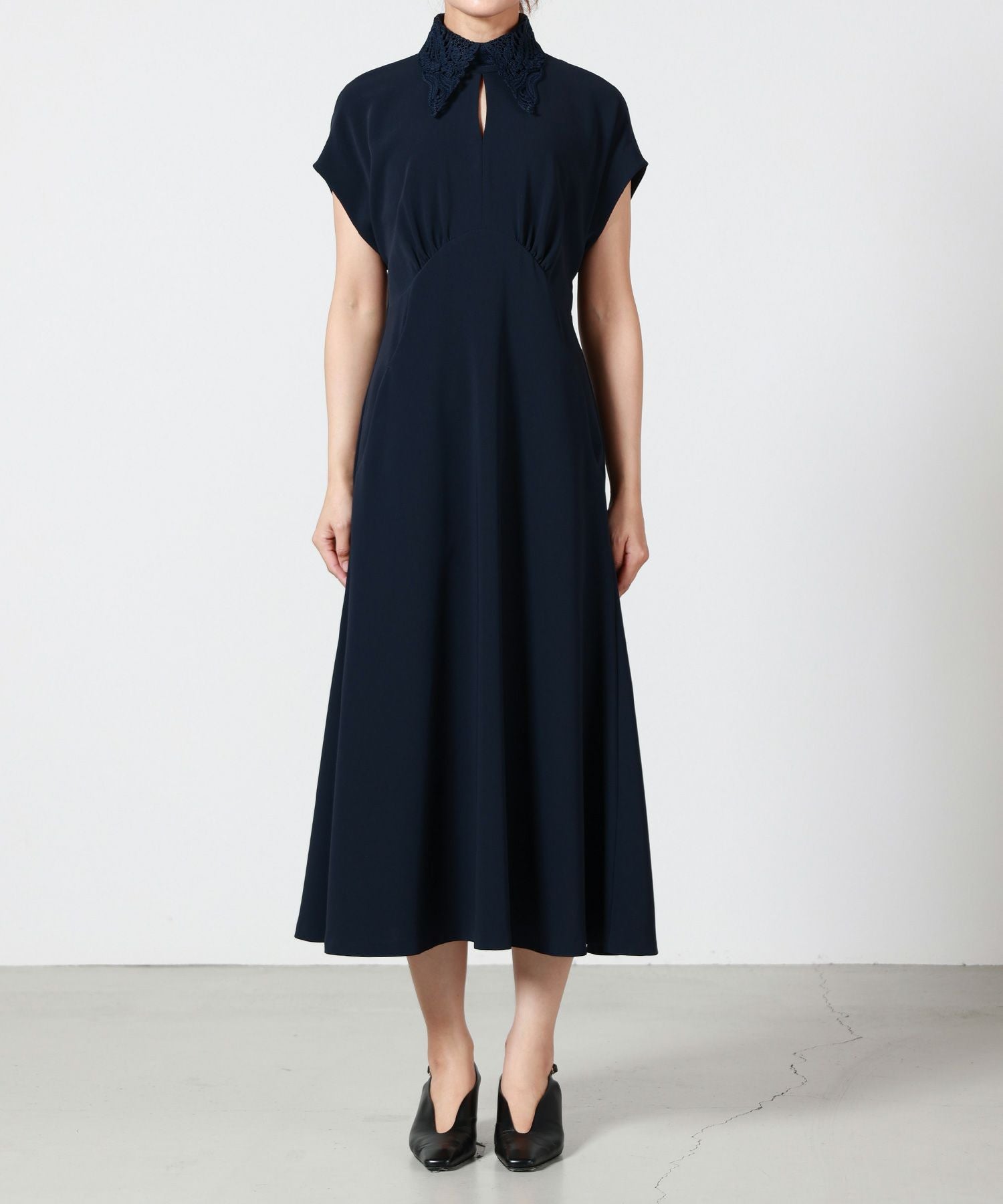 Mame Kurogouchi(マメ クロゴウチ)】 Triacetate Georgette