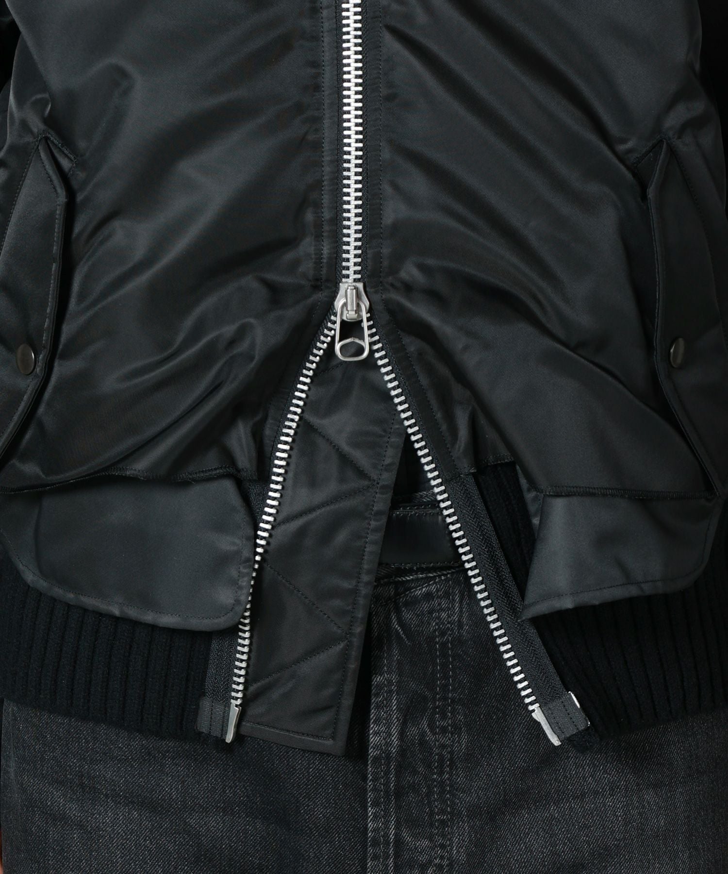 YOKE(ヨーク)】 Connected Rib Knit Flight Jacket｜PARIGOT ONLINE