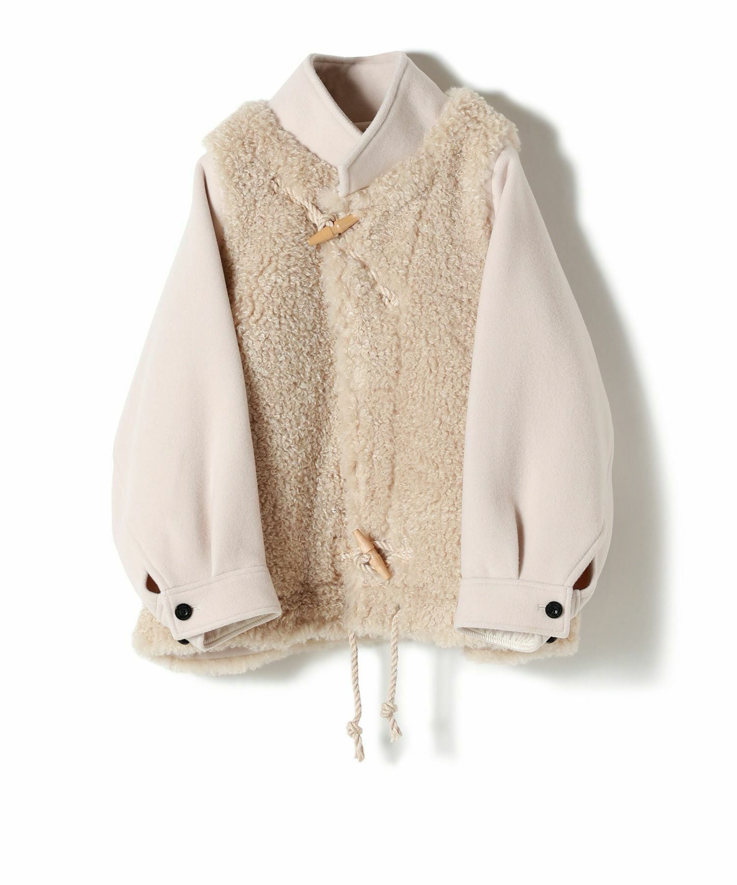 HYKE(ハイク)】 DOUBLE FACE FAUX SHERLING DUFFLE JACKET｜PARIGOT