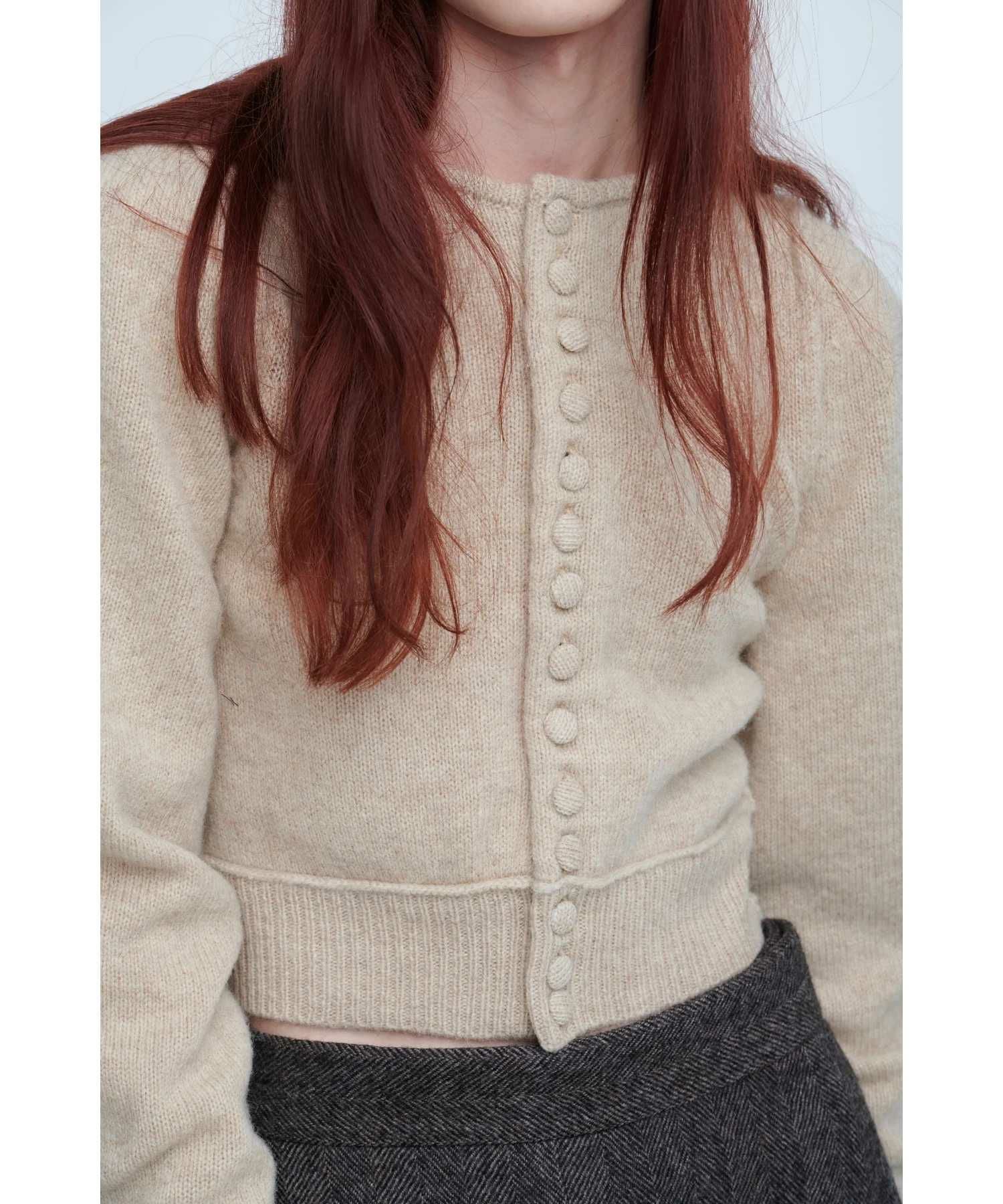 INSCRIRE アンスクリア 24AW Cropped cardigan ローゲージウールクロップドカーディガン I24AW-K11 Free NAVY ニット トップス【中古】【INSCRIRE】 26042002039_12.jpg