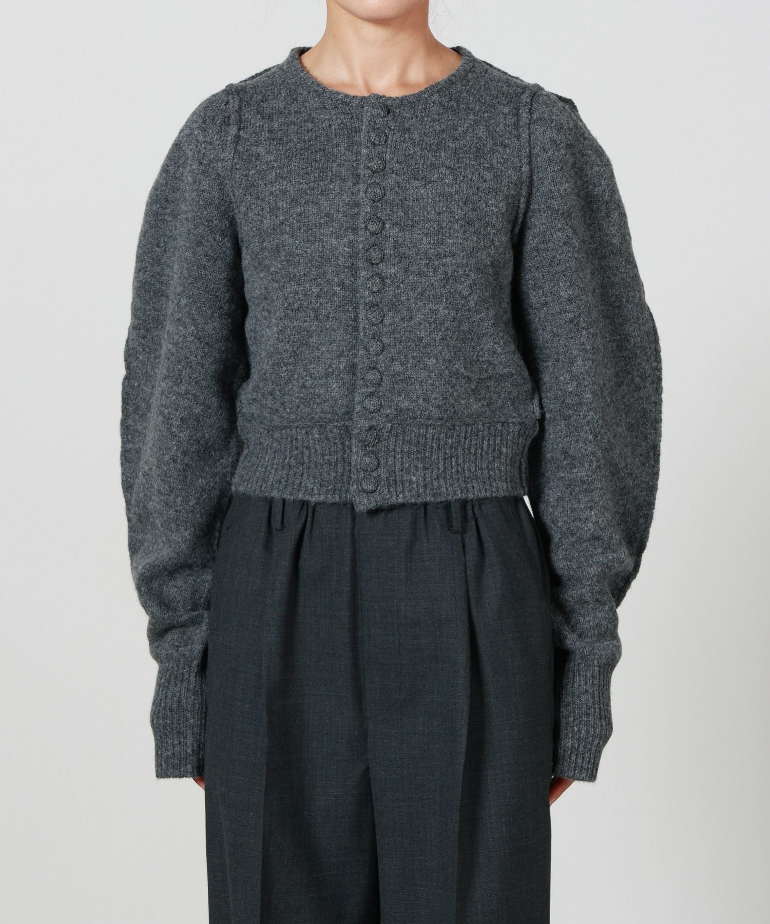 INSCRIRE アンスクリア 24AW Cropped cardigan ローゲージウールクロップドカーディガン I24AW-K11 Free NAVY ニット トップス【中古】【INSCRIRE】 12431_thumbnail.jpg